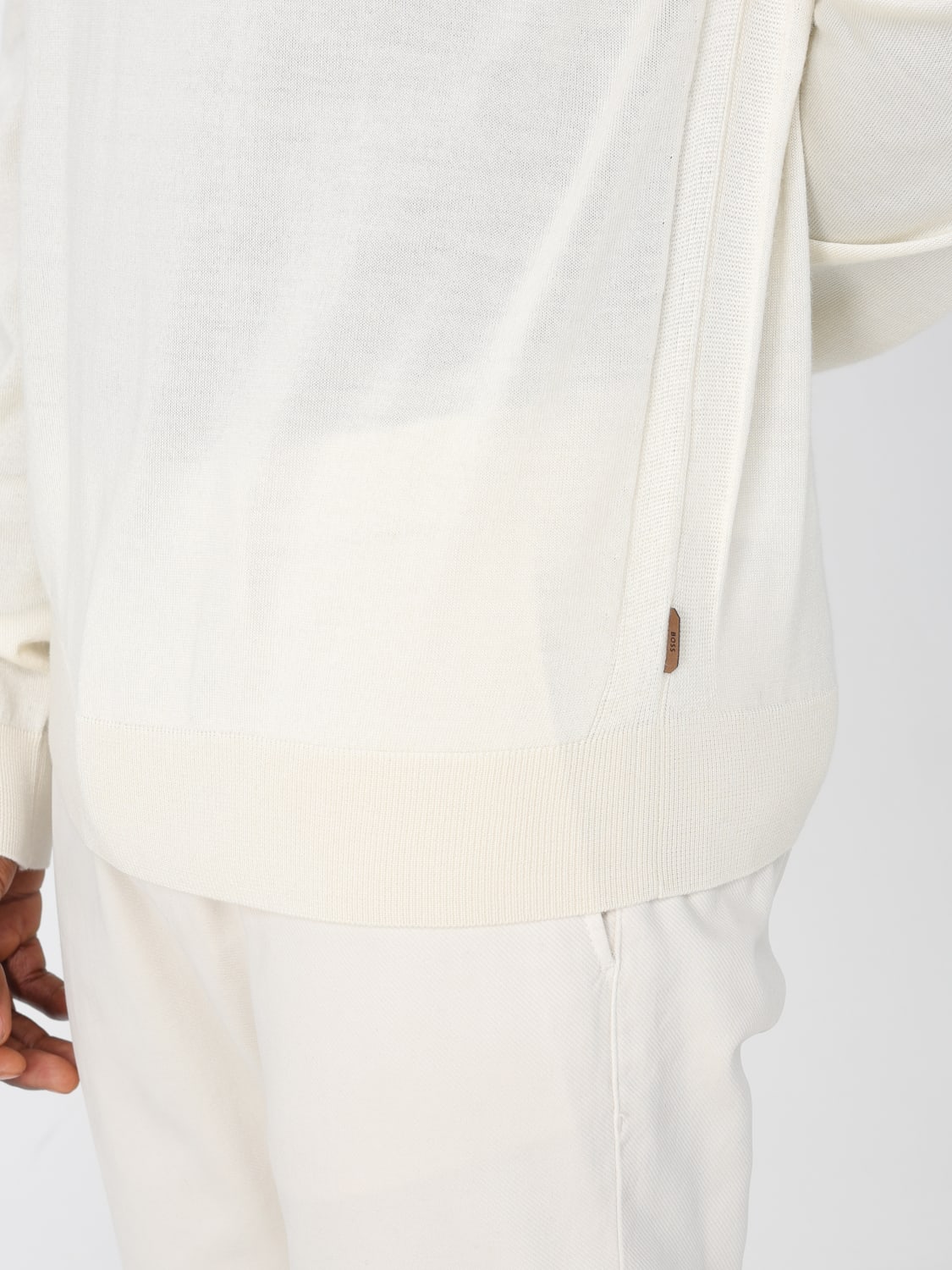 BOSS 毛衣: 毛衣 男士 Boss, 白色 - Img 3