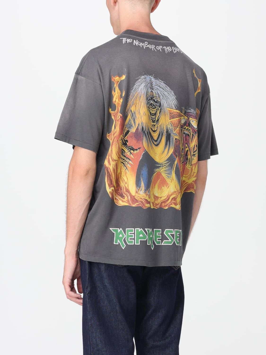 REPRESENT 티셔츠: 티셔츠 남성 Represent, 그레이 - Img 2