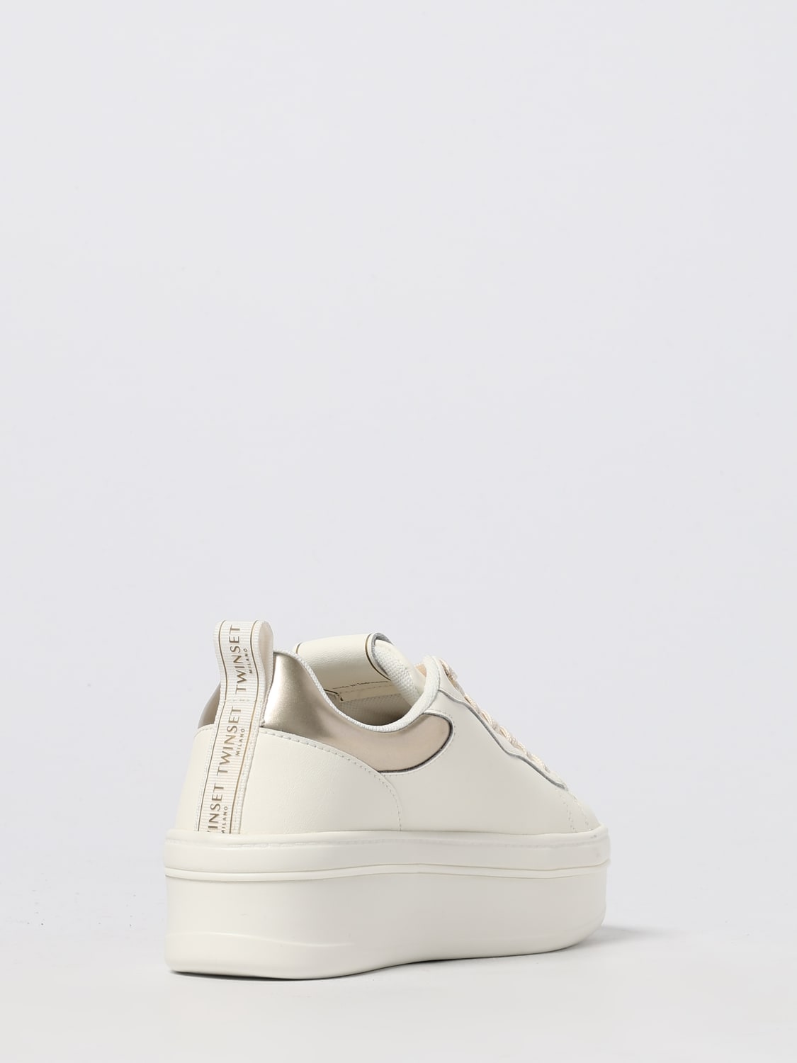 TWINSET SNEAKERS: Sneakers Twinset in pelle , Bianco 1 - Img 3