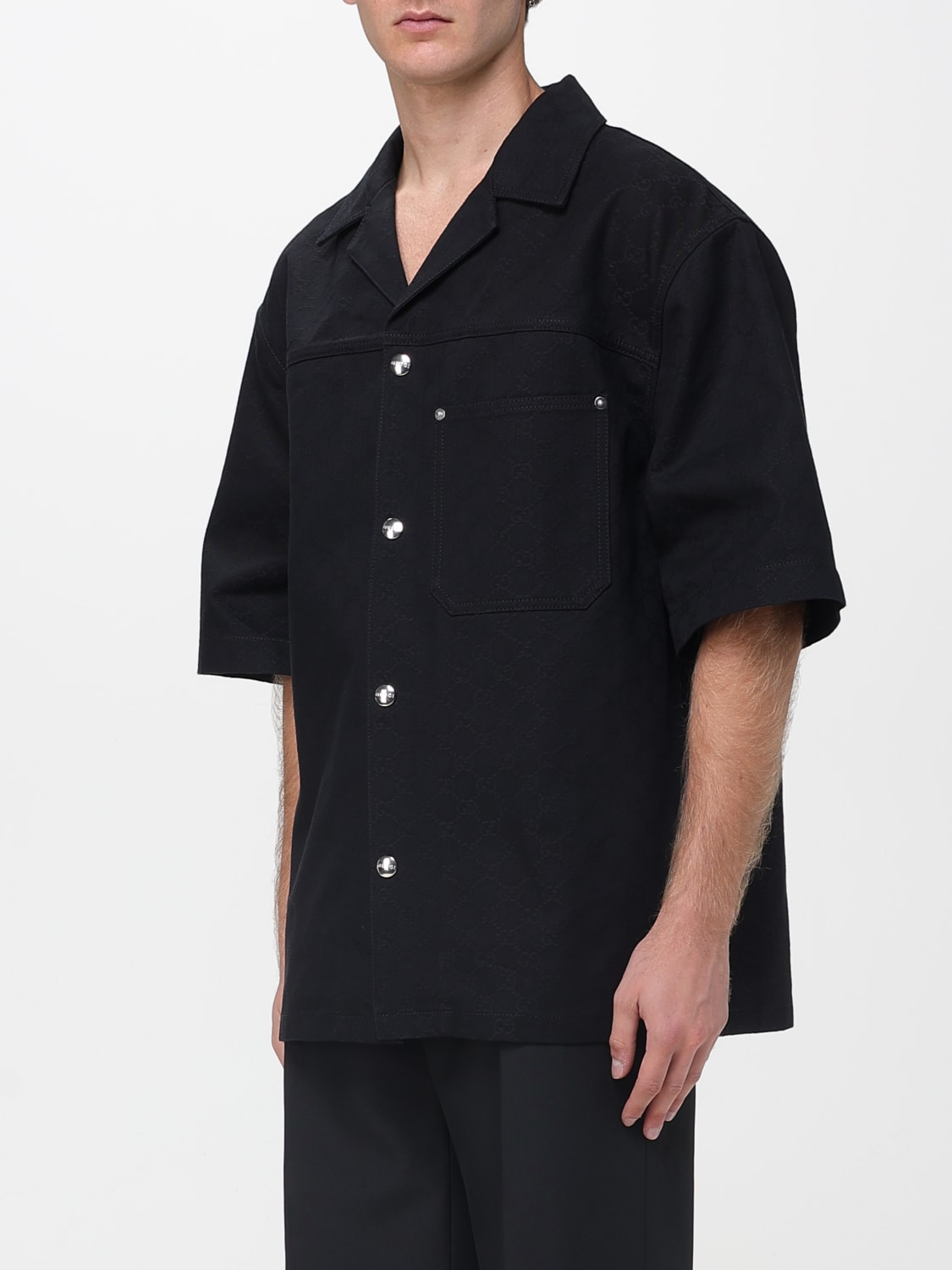 GUCCI HEMD: Hemd herren Gucci, Schwarz - Img 4