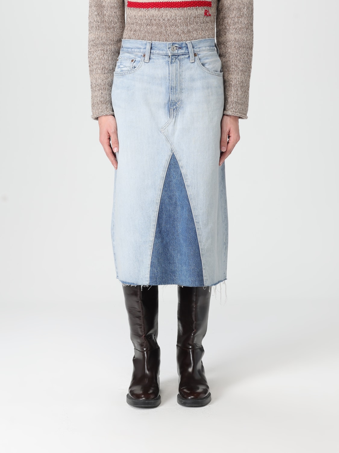 POLO RALPH LAUREN FALDA: Falda mujer Polo Ralph Lauren, Denim - Img 1