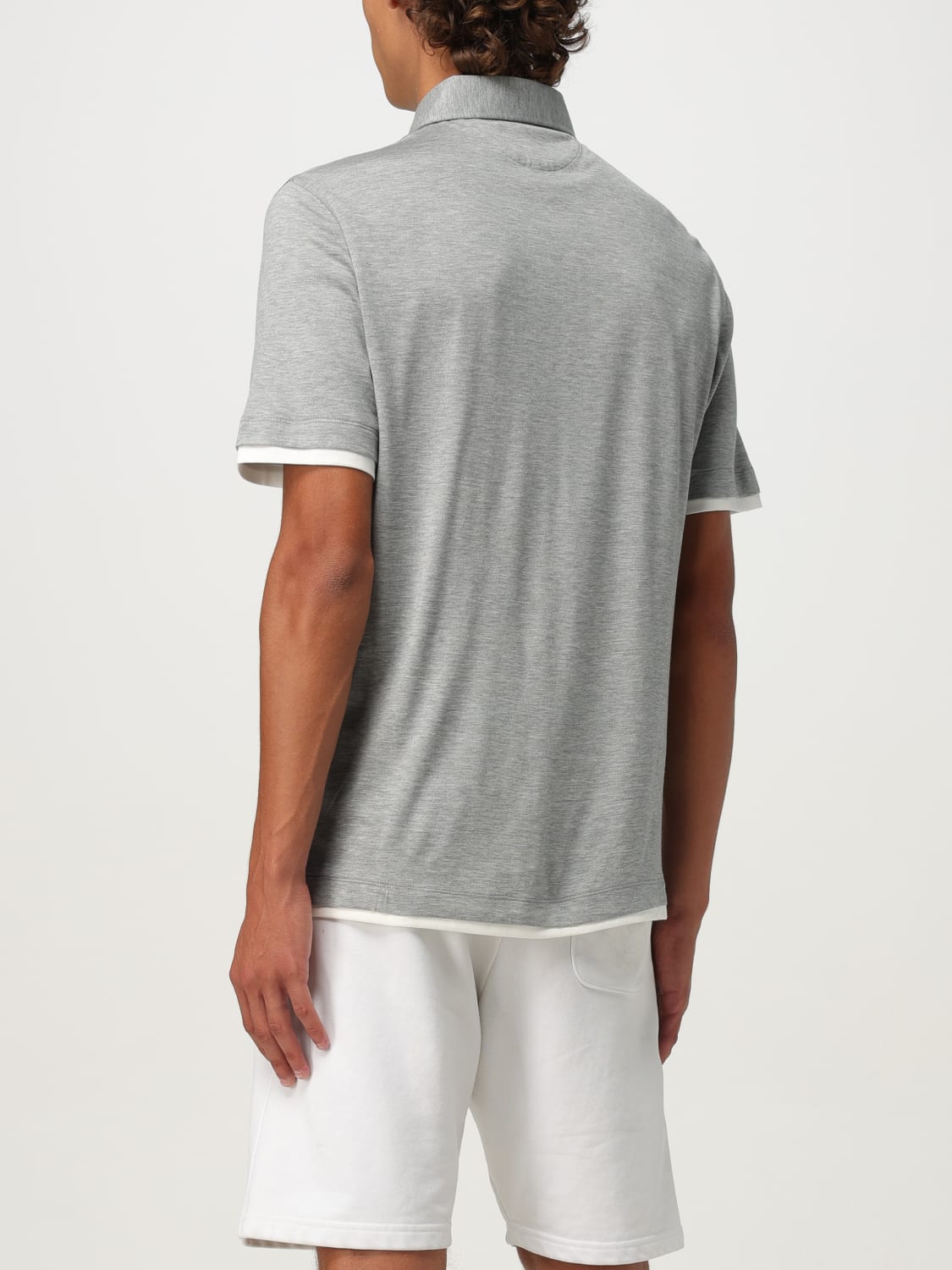 BRUNELLO CUCINELLI：ポロシャツ メンズ - グレー | GIGLIO.COM