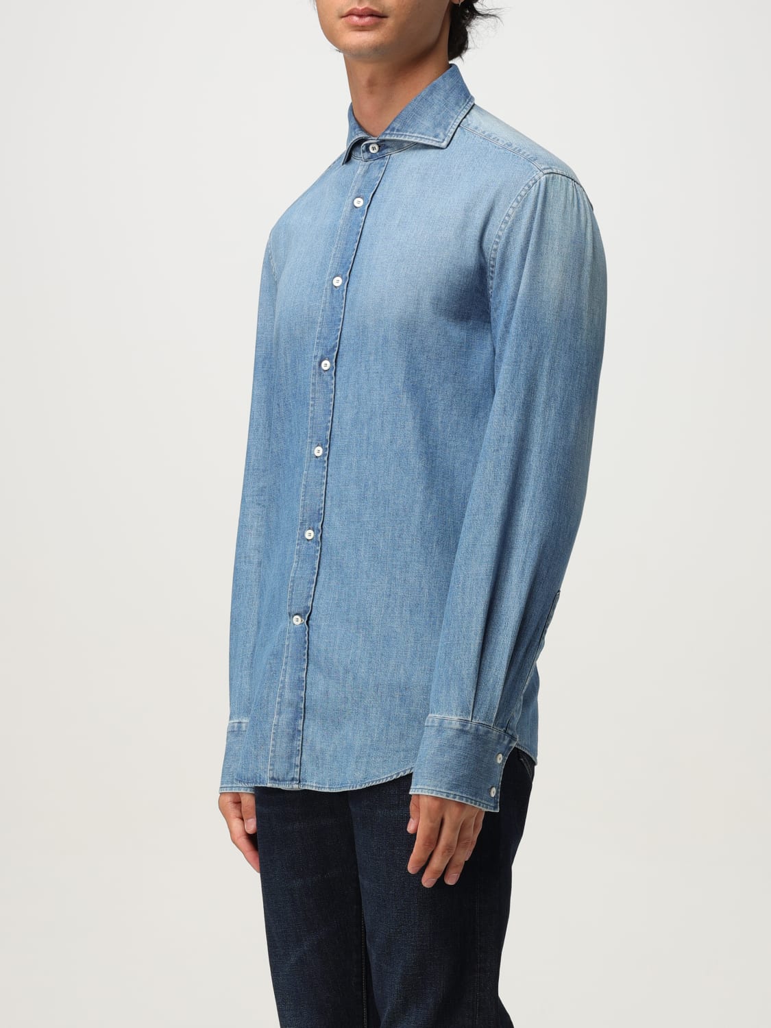 BRUNELLO CUCINELLI SHIRT: Shirt men Brunello Cucinelli, Denim - Img 4