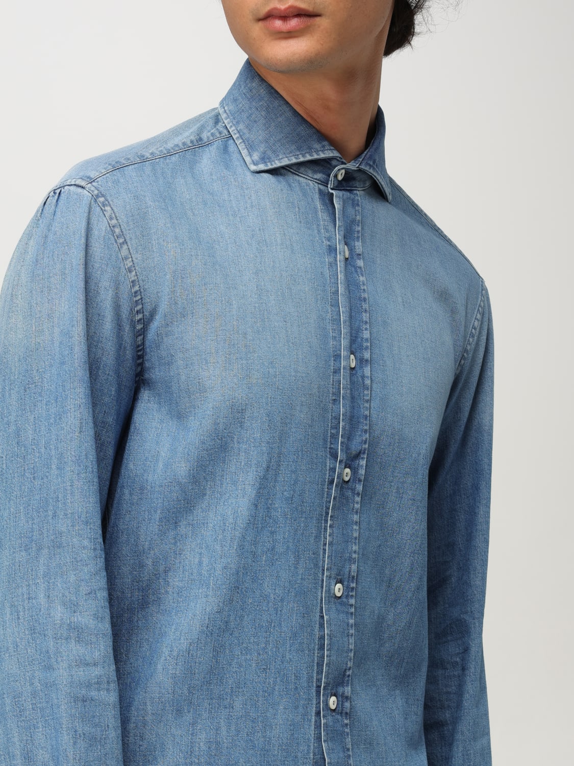 BRUNELLO CUCINELLI SHIRT: Shirt men Brunello Cucinelli, Denim - Img 5