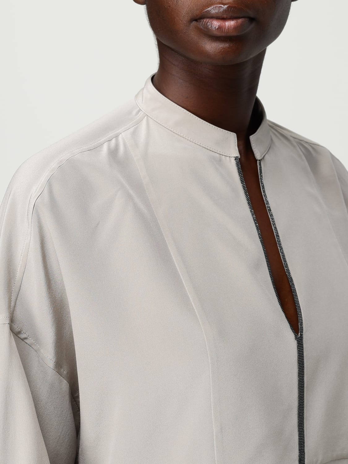 BRUNELLO CUCINELLI TOP: Chemise femme Brunello Cucinelli, Rouge - Img 5