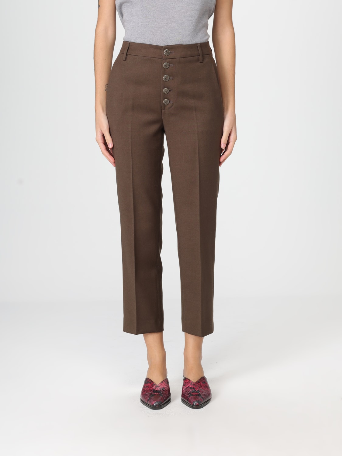 DONDUP PANTS: Pants woman Dondup, Brown - Img 1