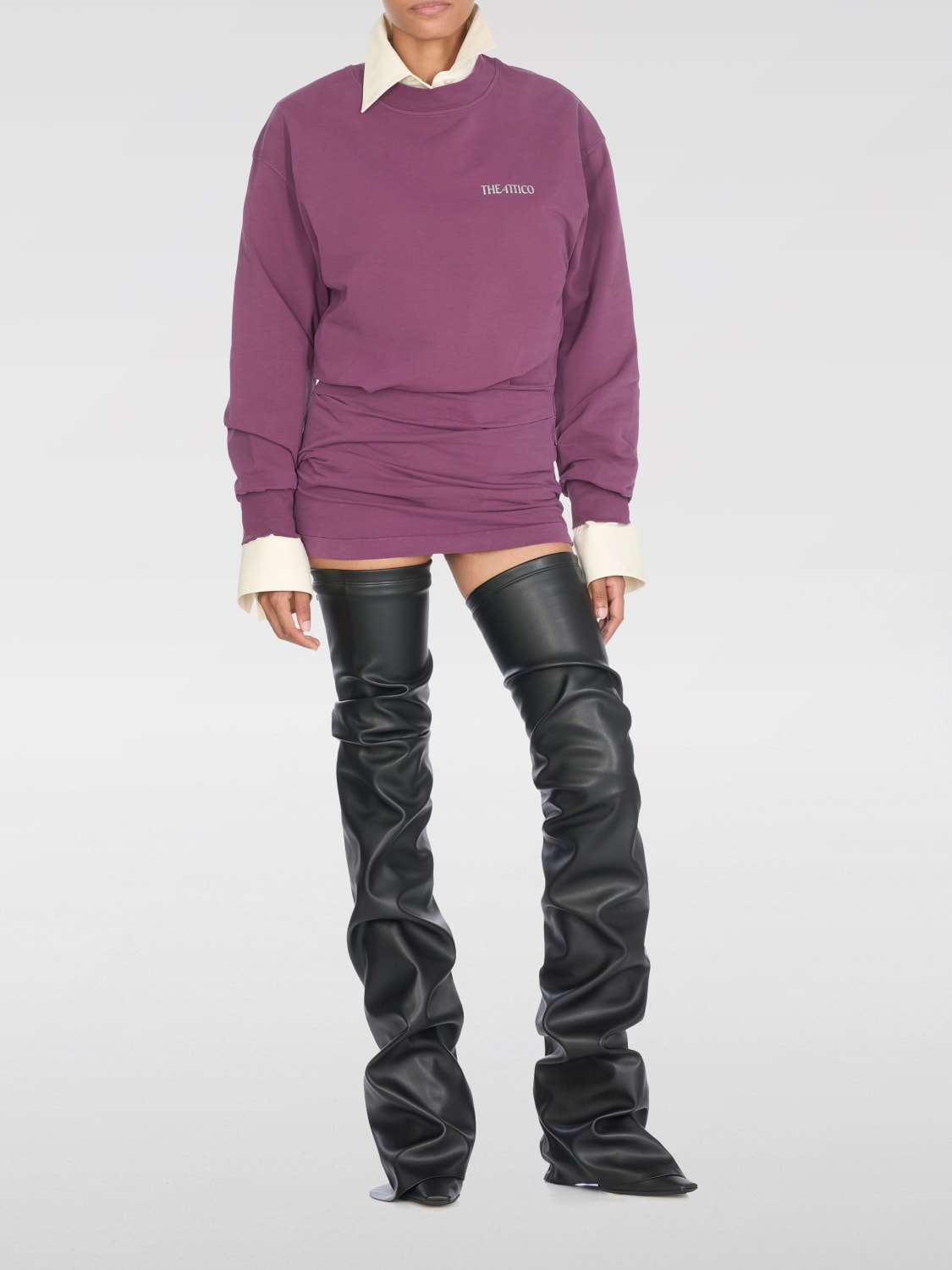 THE ATTICO DRESS: Dress woman The Attico, Plum - Img 2