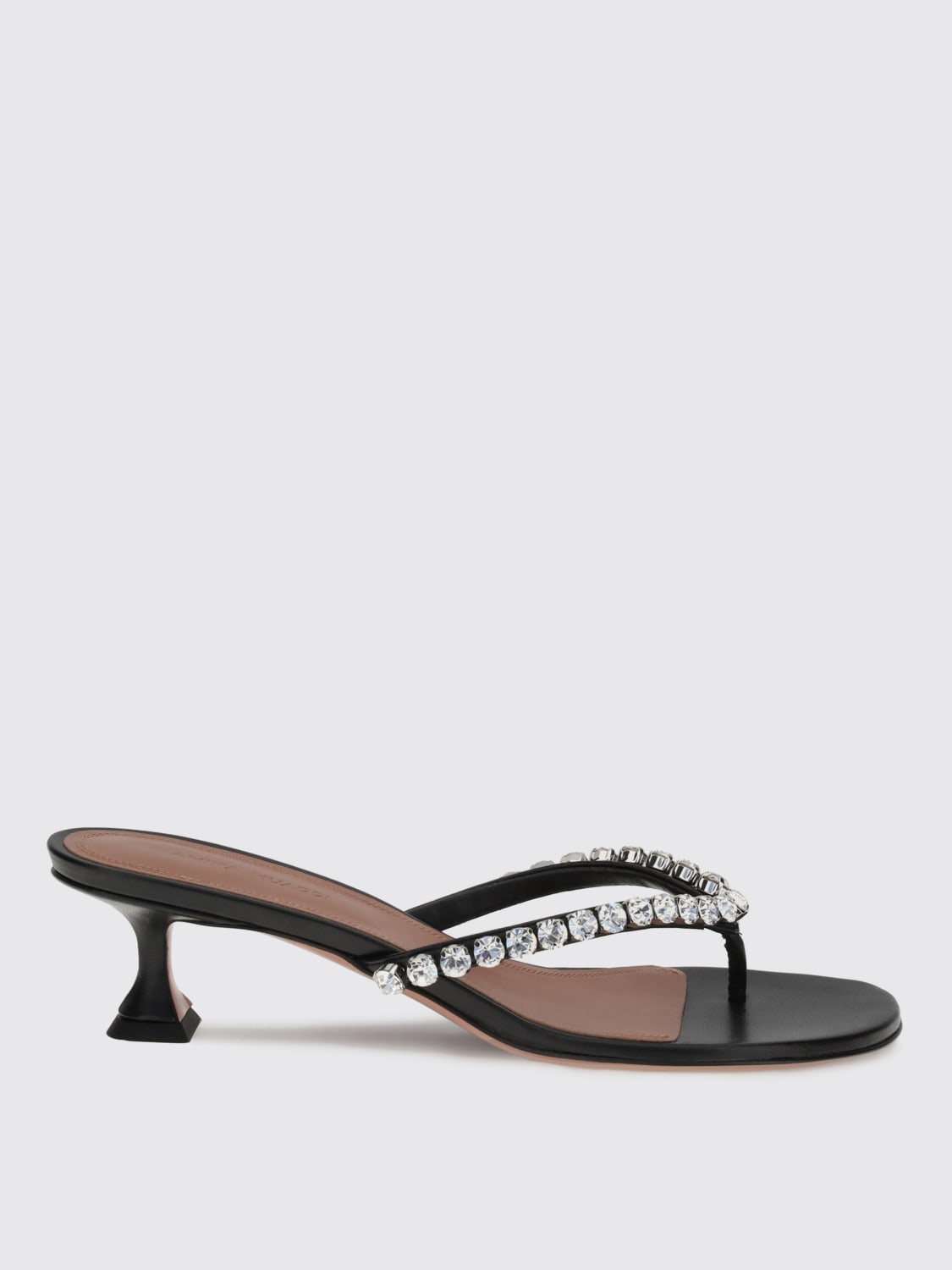 AMINA MUADDI HEELED SANDAL: Shoes woman Amina Muaddi, Black - Img 1