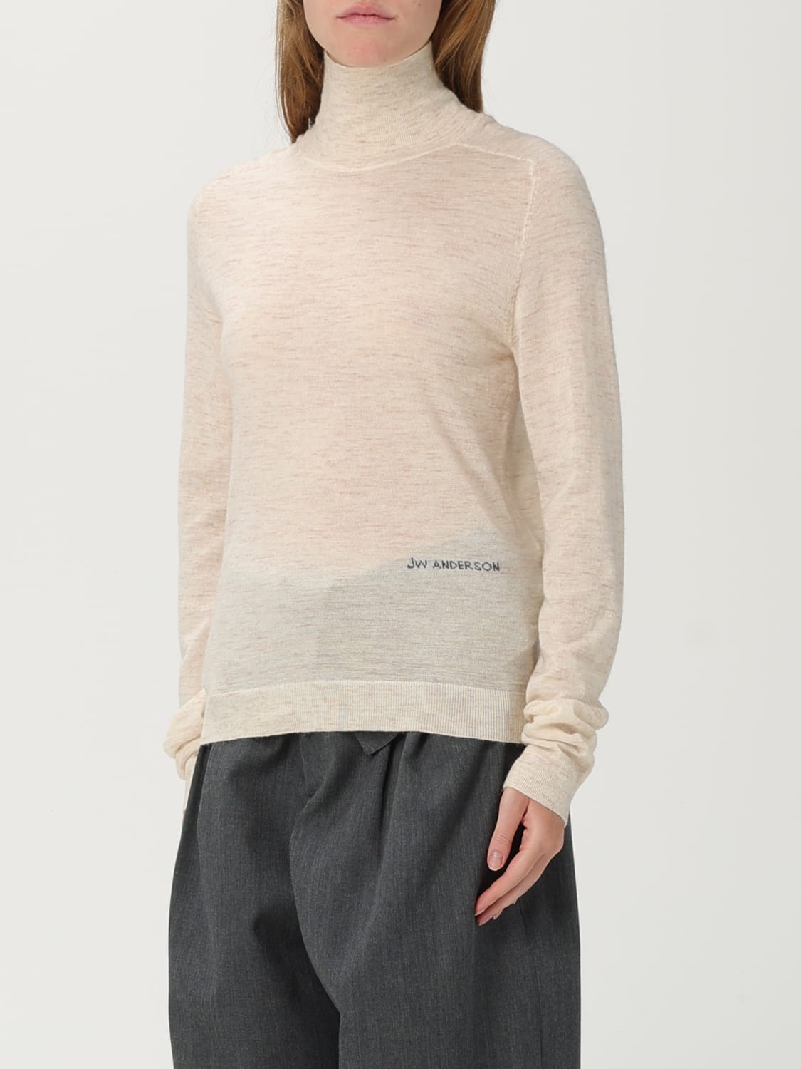 JW ANDERSON MAGLIA: Pullover JW Anderson in misto lana , Nero 1 - Img 4