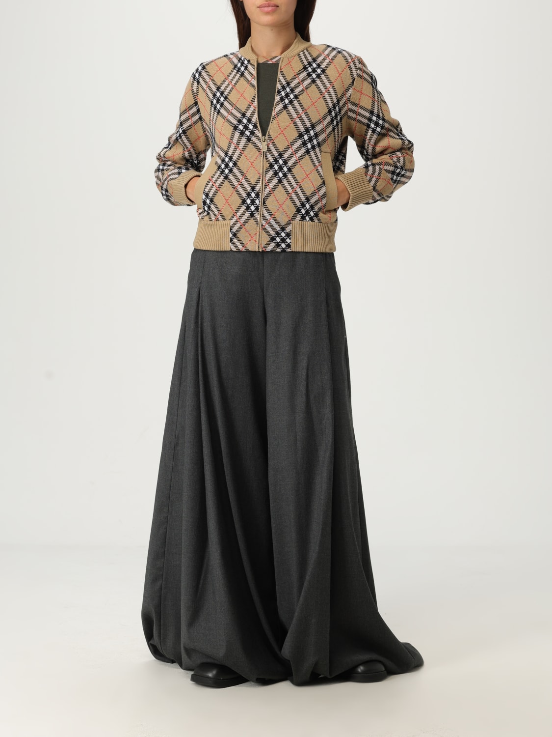 BURBERRY SWEATER: Jacket woman Burberry, Sand - Img 2