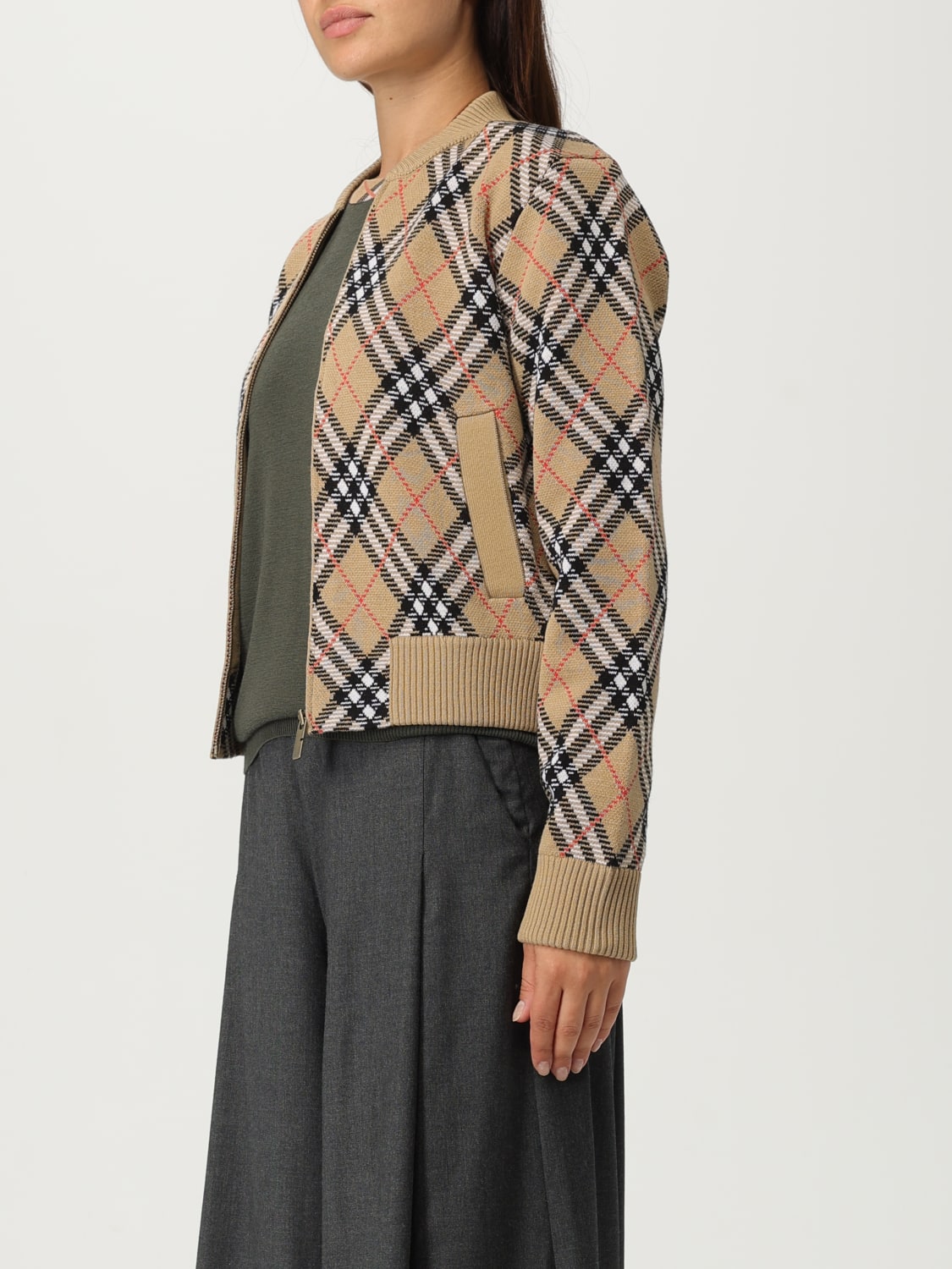 BURBERRY SWEATER: Jacket woman Burberry, Sand - Img 4