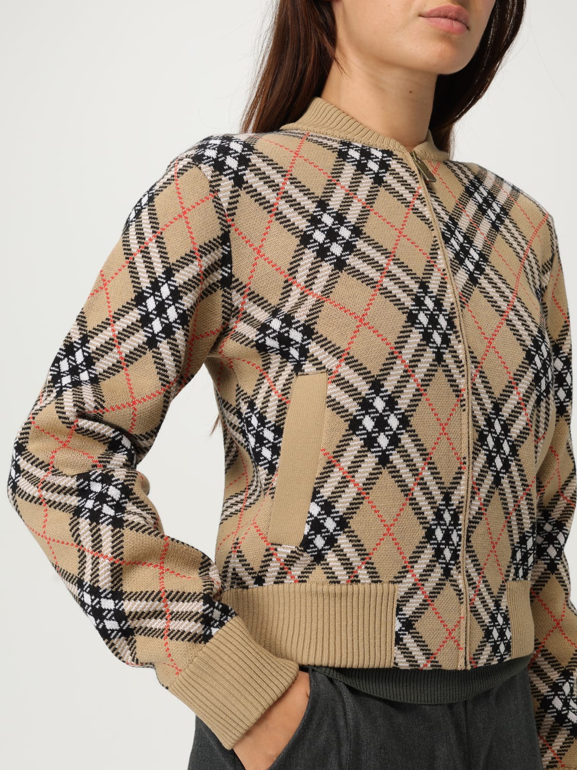 BURBERRY SWEATER: Jacket woman Burberry, Sand - Img 5