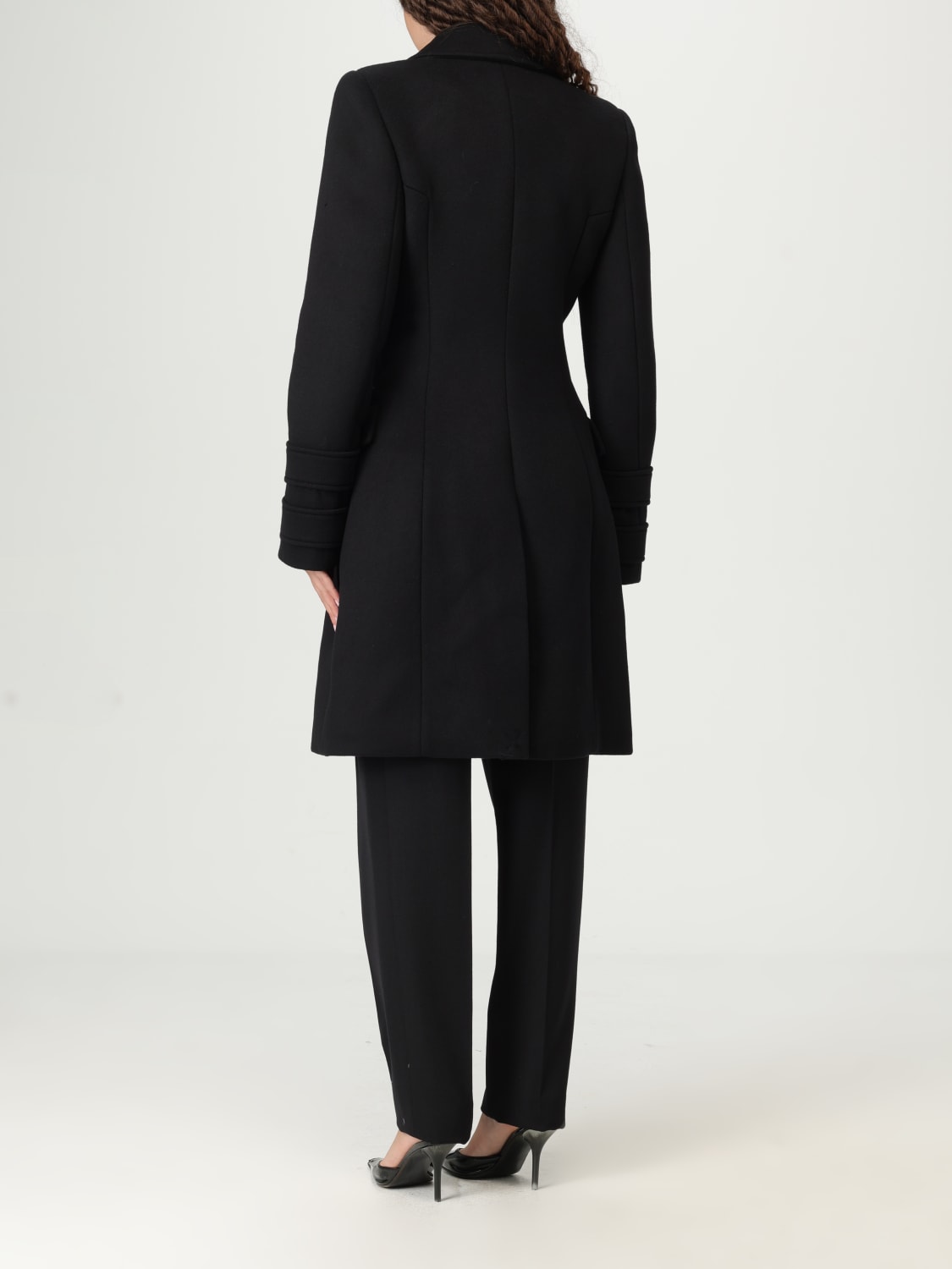 BALMAIN COAT: Coat woman Balmain, Black - Img 3