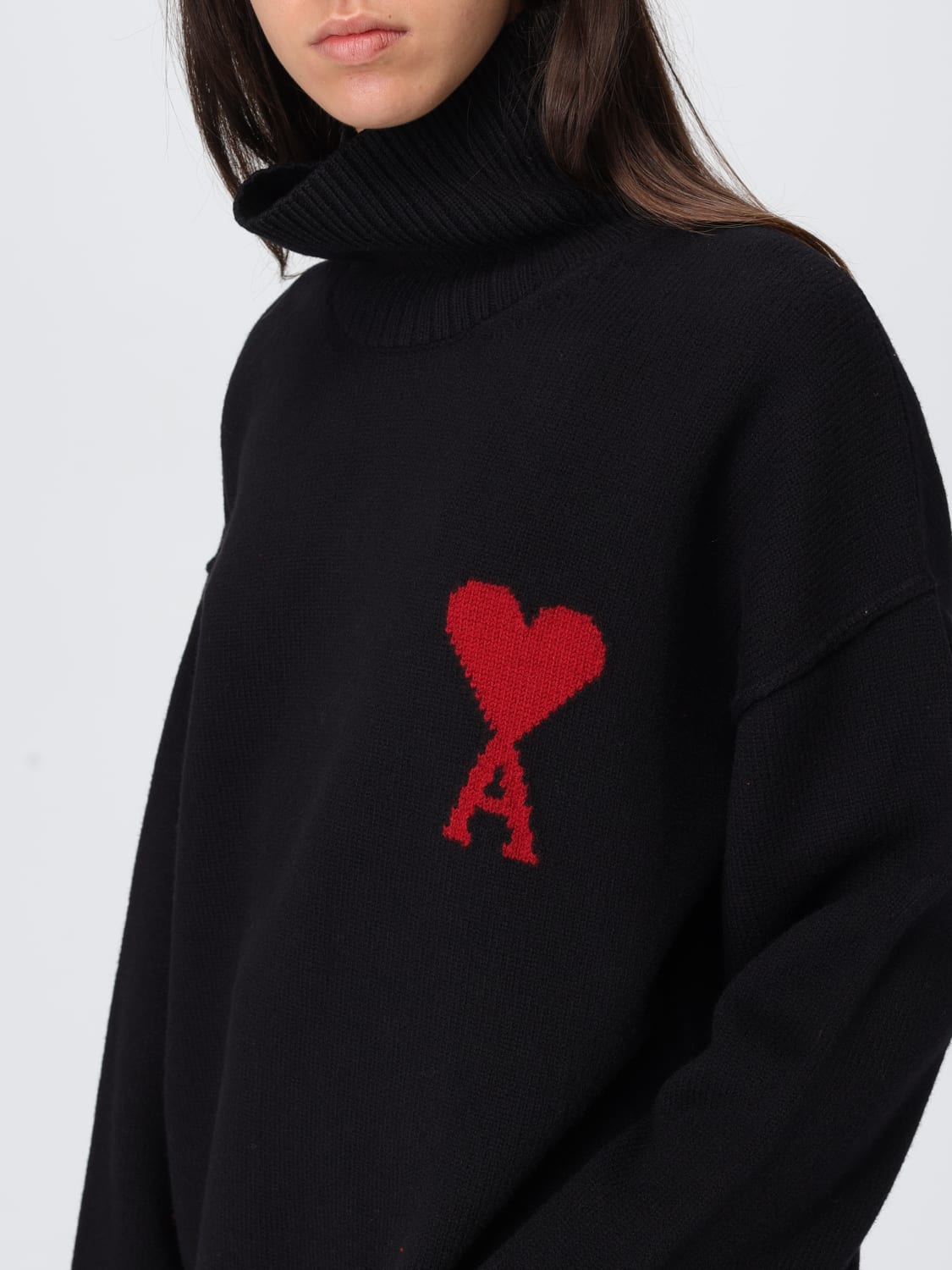 AMI PARIS SWEATER: Sweater woman Ami Paris, Black - Img 3