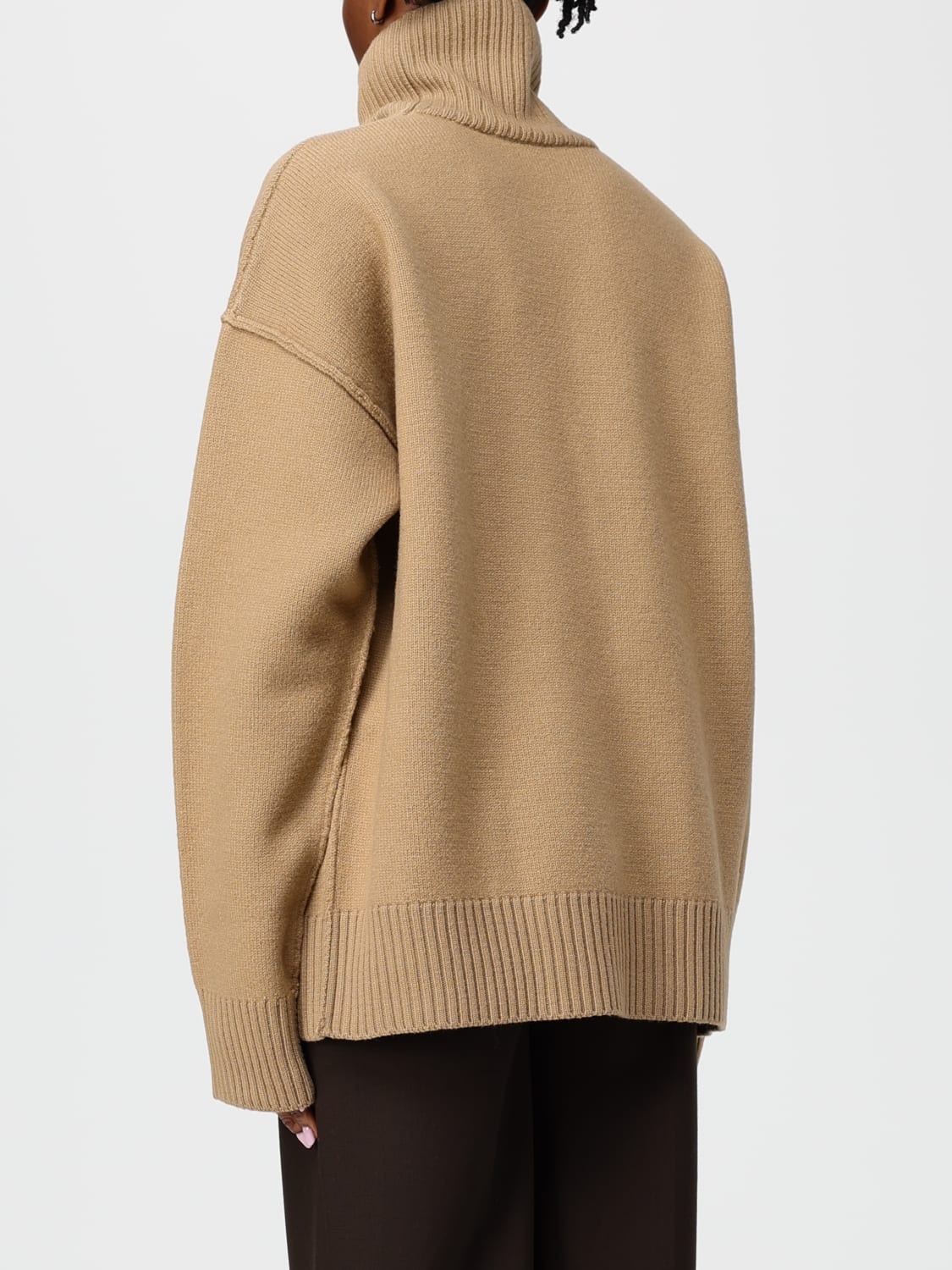 AMI PARIS PULL: Pull femme Ami Paris, Chameau - Img 2