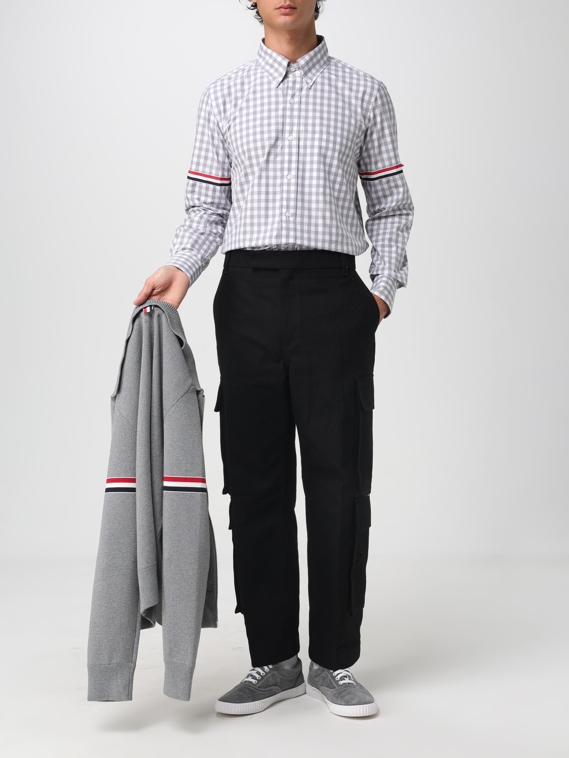 THOM BROWNE SWEATER: Jacket men Thom Browne, Grey - Img 2
