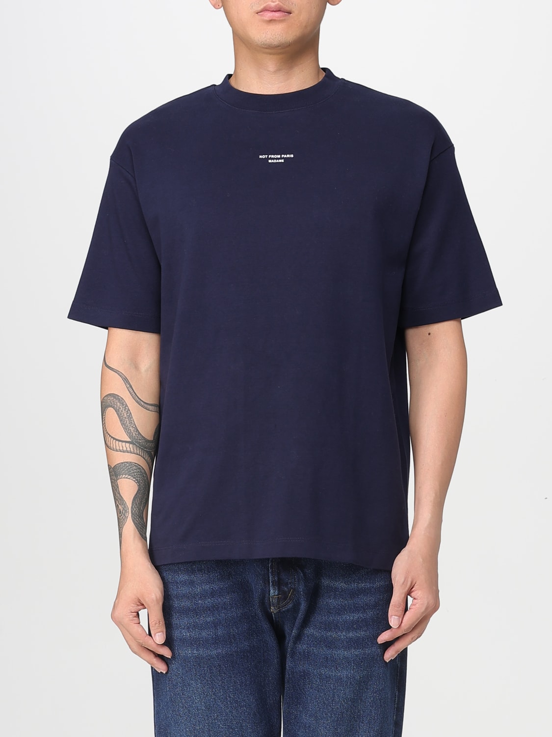 DRÔLE DE MONSIEUR T-SHIRT: T-shirt men Drôle De Monsieur, Blue - Img 1