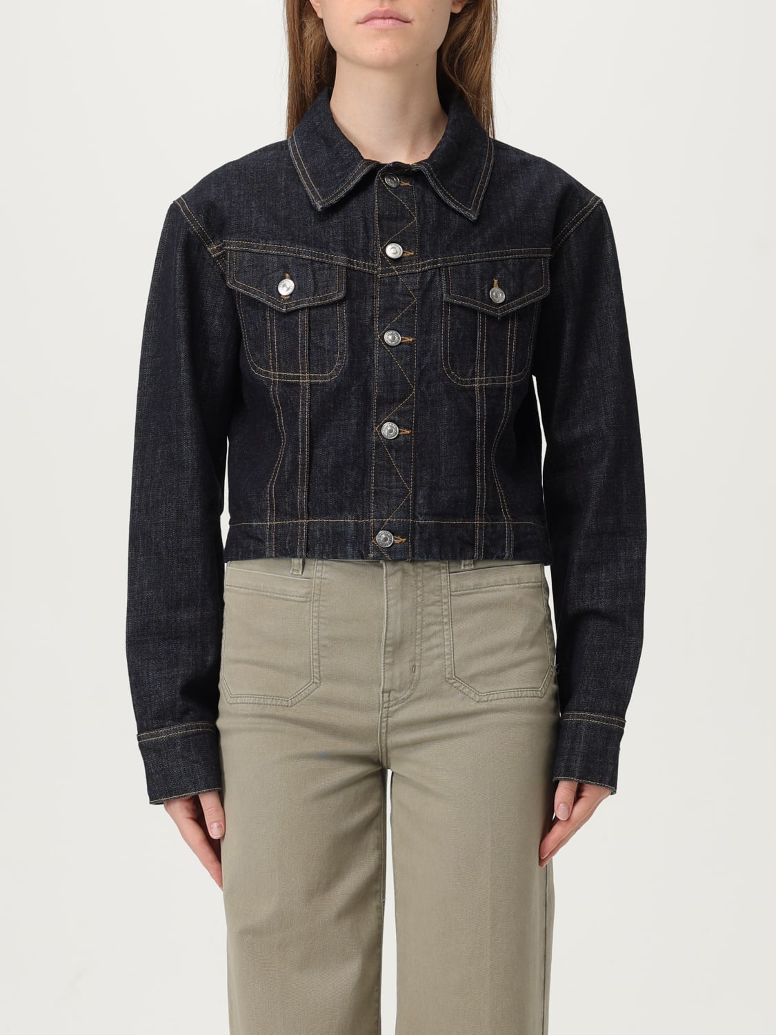 VICTORIA VICTORIA BECKHAM JACKET: Jacket woman Victoria Victoria Beckham, Denim - Img 1