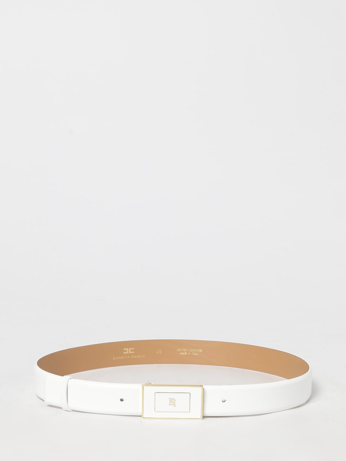 ELISABETTA FRANCHI CINTURA: Cintura Elisabetta Franchi in pelle , Avorio - Img 1