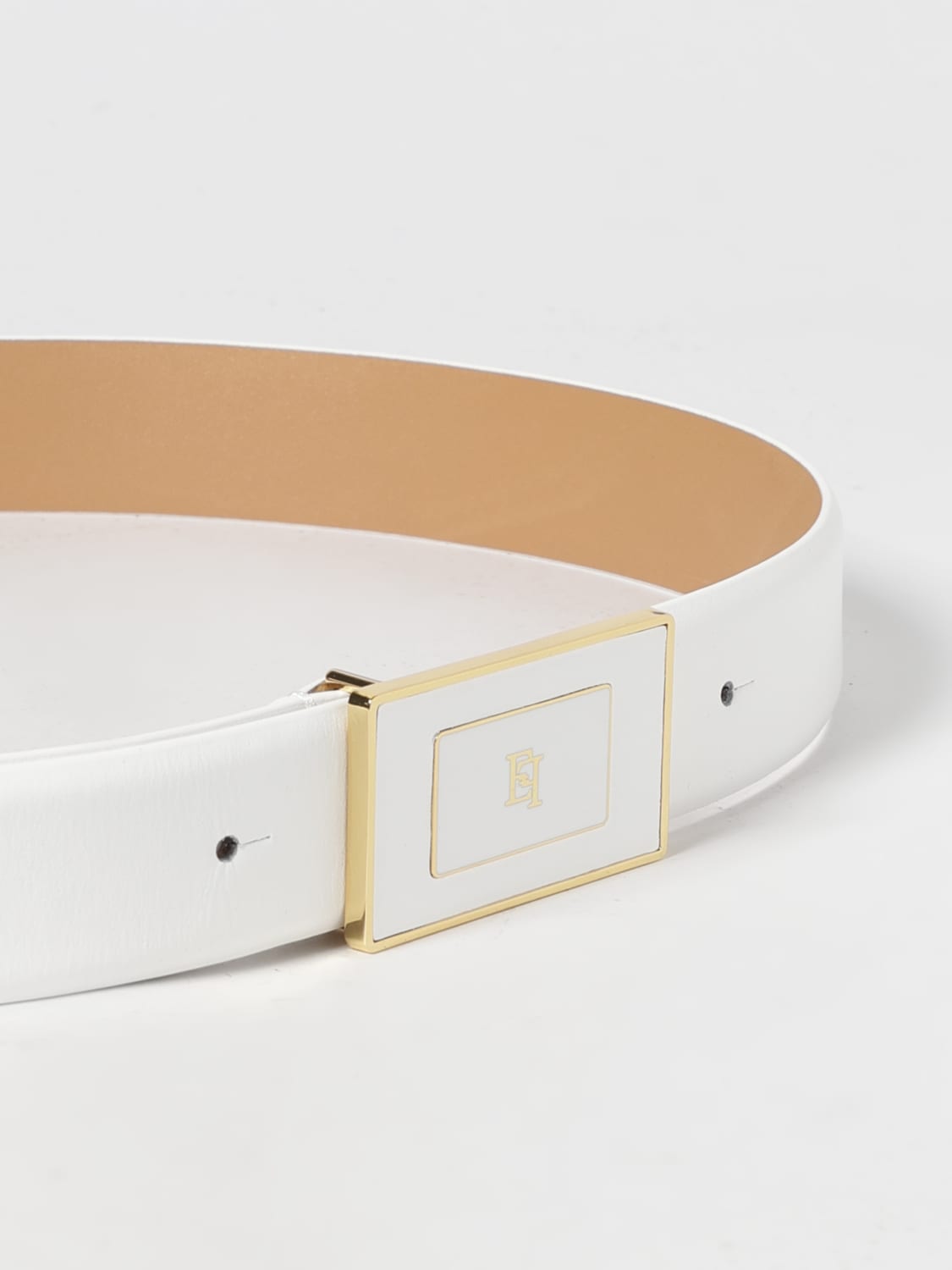 ELISABETTA FRANCHI CINTURA: Cintura Elisabetta Franchi in pelle , Avorio - Img 2