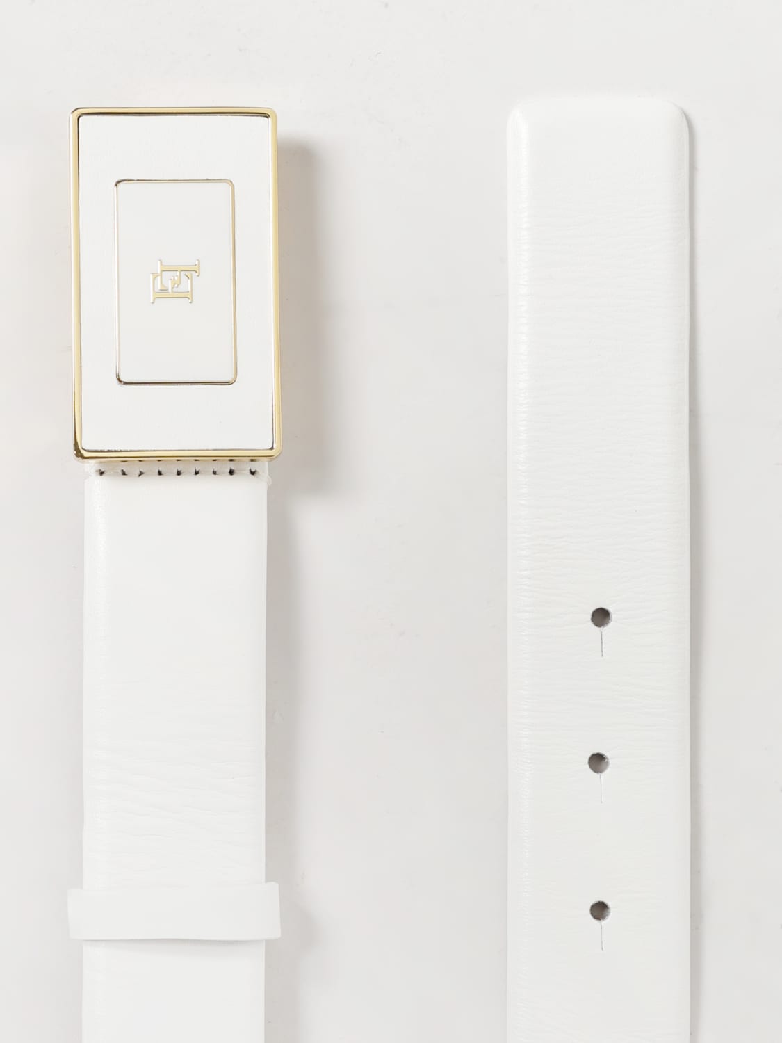 ELISABETTA FRANCHI CINTURA: Cintura Elisabetta Franchi in pelle , Avorio - Img 3