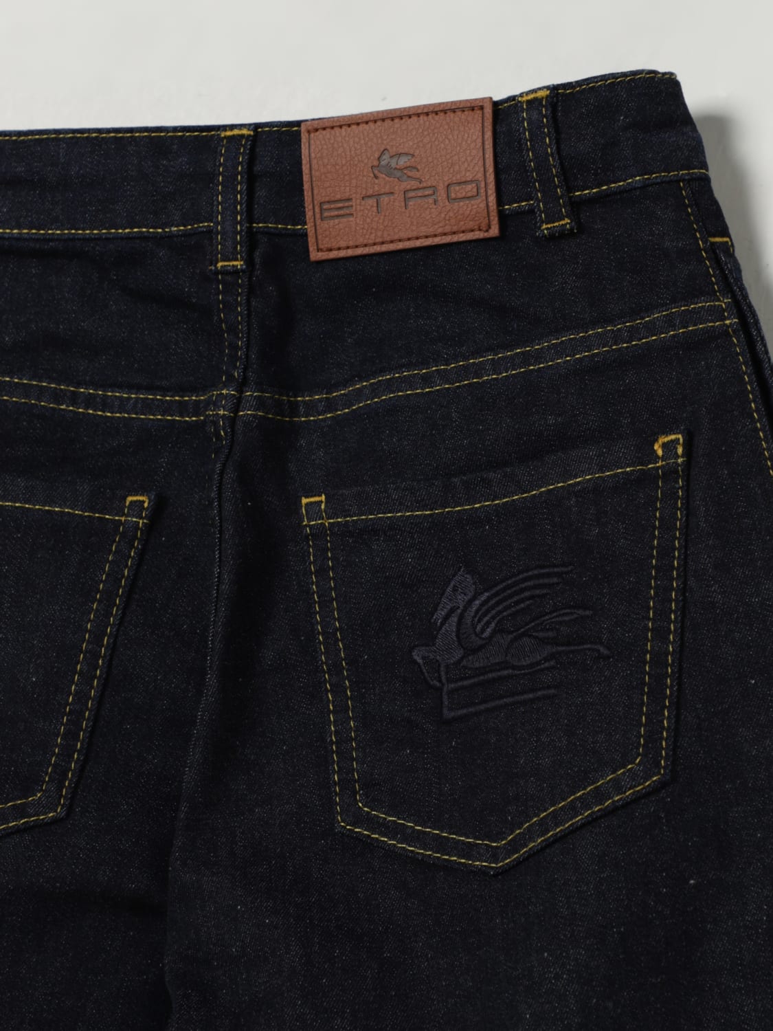 ETRO JEANS: Jeans crop largo Etro, Blue - Img 3