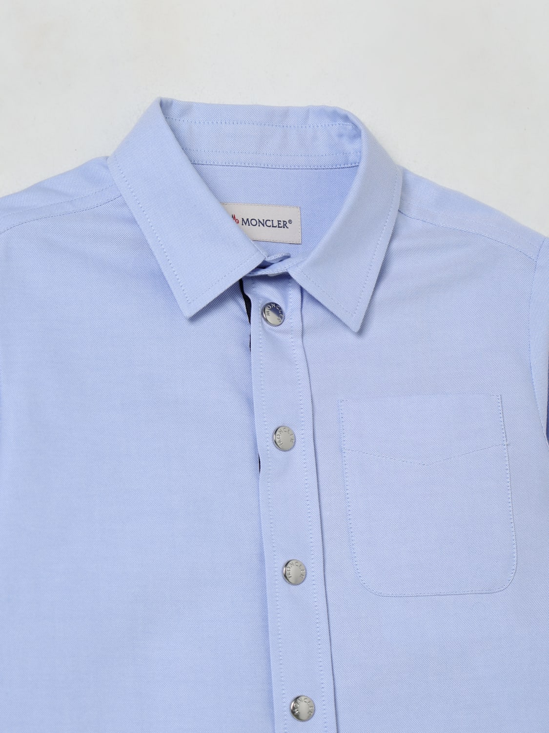 MONCLER CHEMISE: Chemise enfant Moncler, Bleu - Img 3