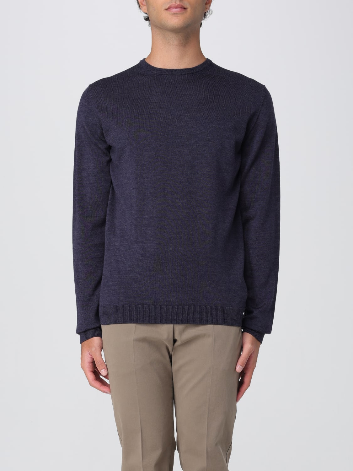 ROBERTO COLLINA SWEATER: Cardigan men Roberto Collina, Blue - Img 1