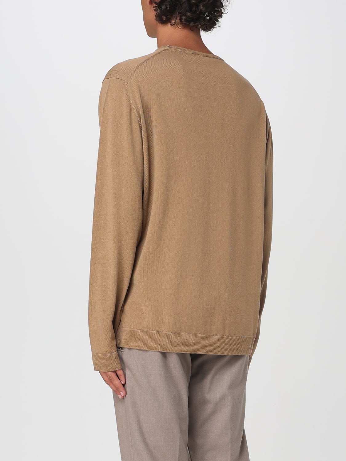 ROBERTO COLLINA 毛衣: 针织开衫 男士 Roberto Collina, 驼色 - Img 2