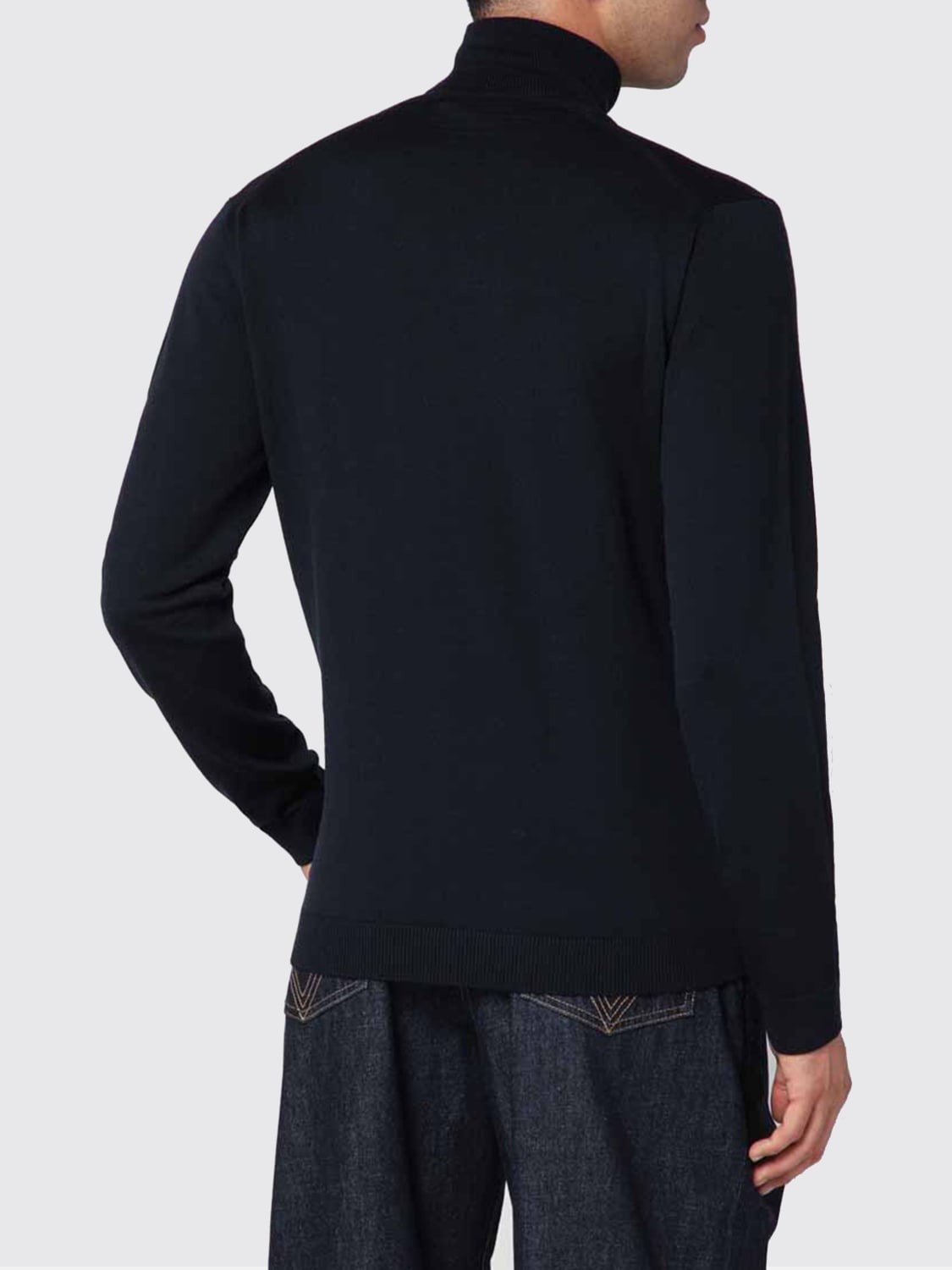 ROBERTO COLLINA JUMPER: Cardigan men Roberto Collina, Blue - Img 2
