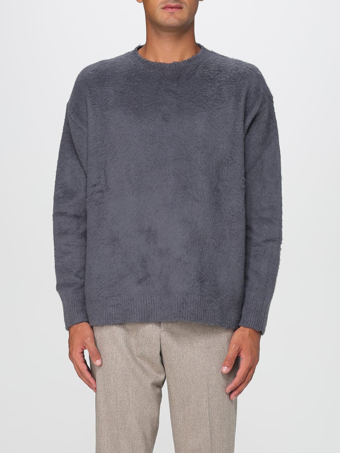 ROBERTO COLLINA SWEATER: Cardigan men Roberto Collina, Grey - Img 1