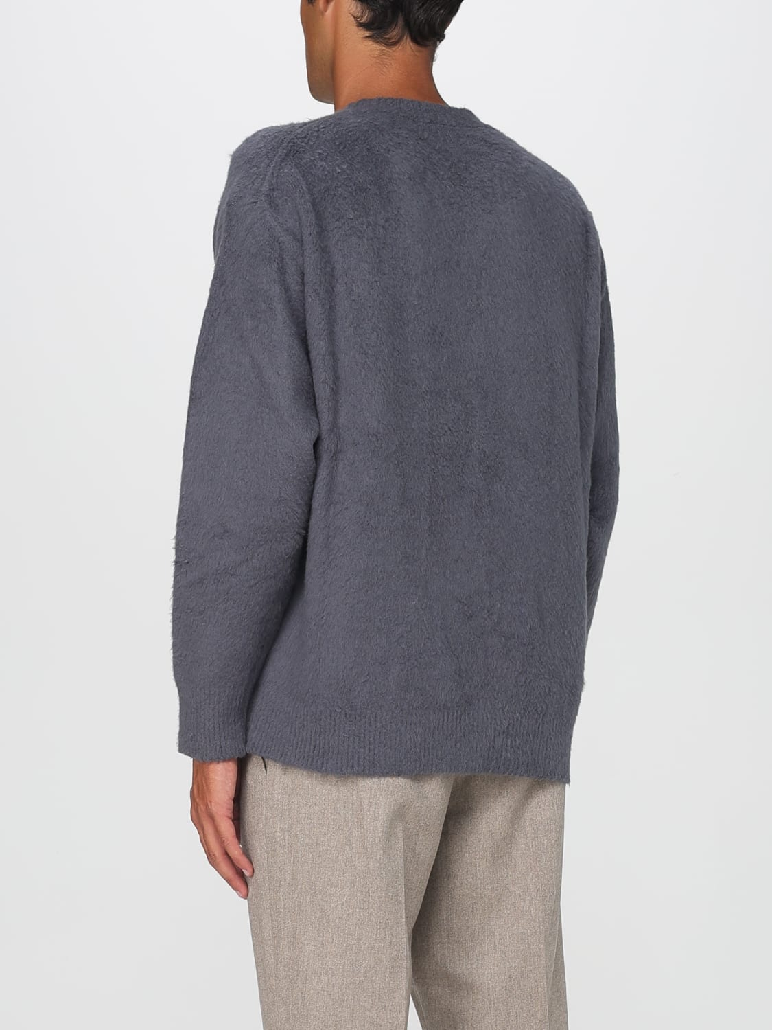 ROBERTO COLLINA SWEATER: Cardigan men Roberto Collina, Grey - Img 2