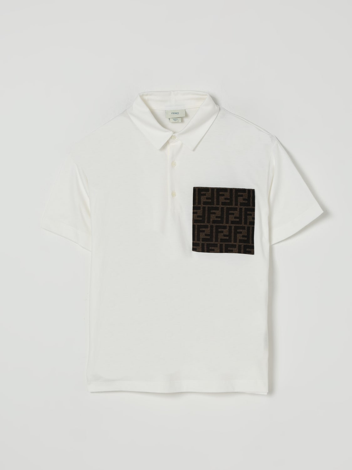 FENDI POLO SHIRT: T-shirt kids Fendi, White - Img 1
