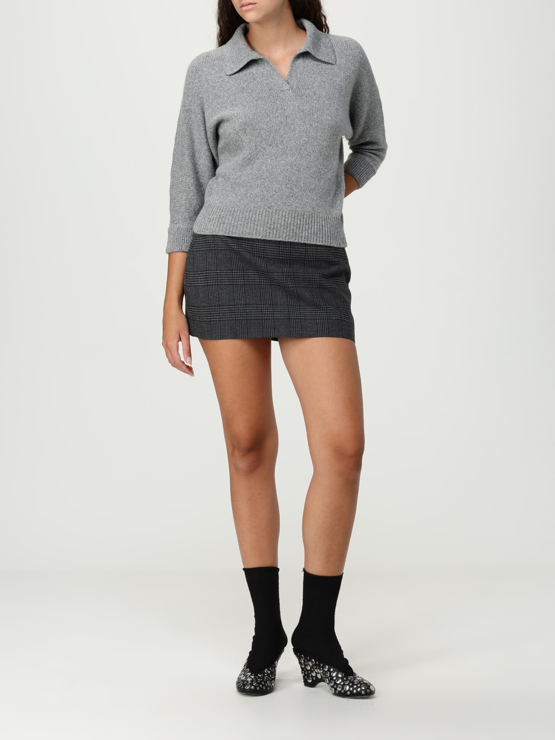 KHAITE POLO SHIRT: Polo shirt woman Khaite, Grey - Img 2