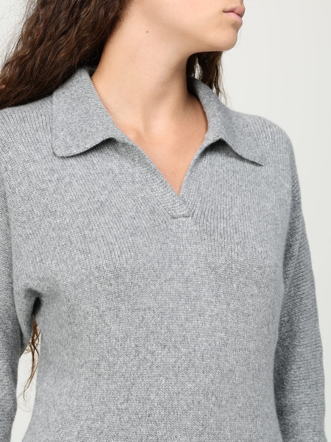 KHAITE POLO SHIRT: Polo shirt woman Khaite, Grey - Img 5