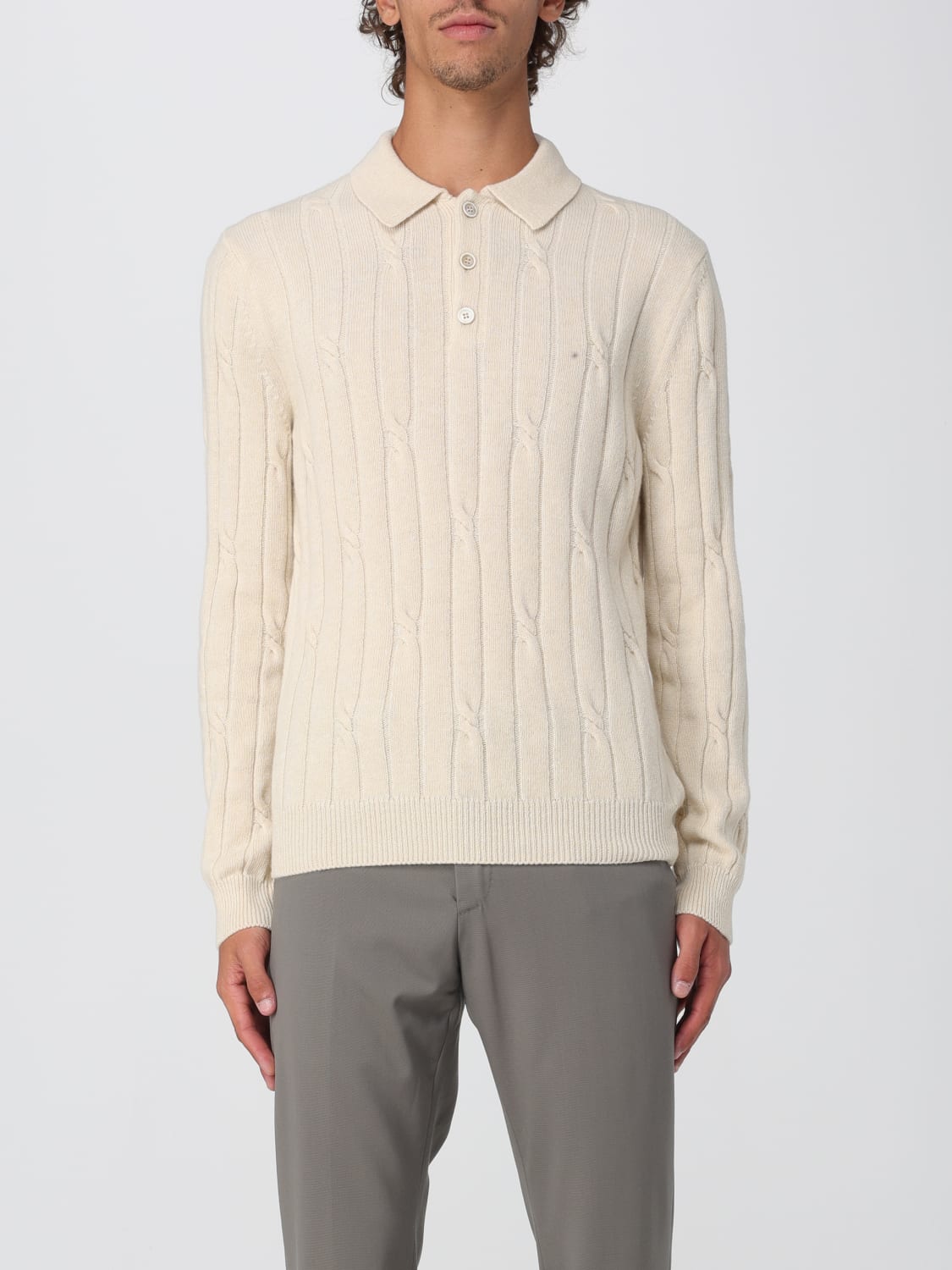 ZANONE POLO: Polo hombre Zanone, Beige - Img 1