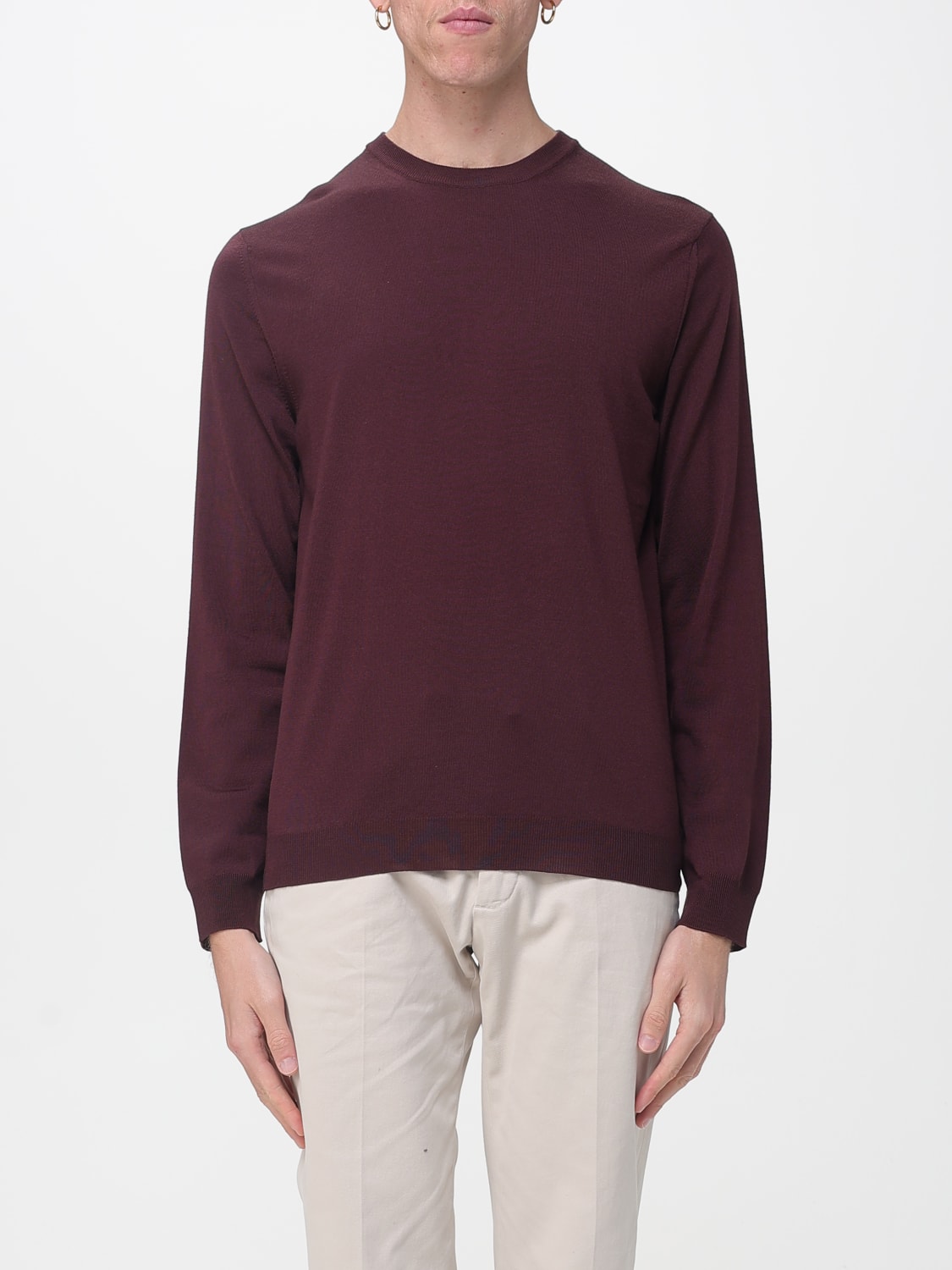 ZANONE MAGLIA: Pullover Zanone in lana vergine , Bordeaux - Img 1