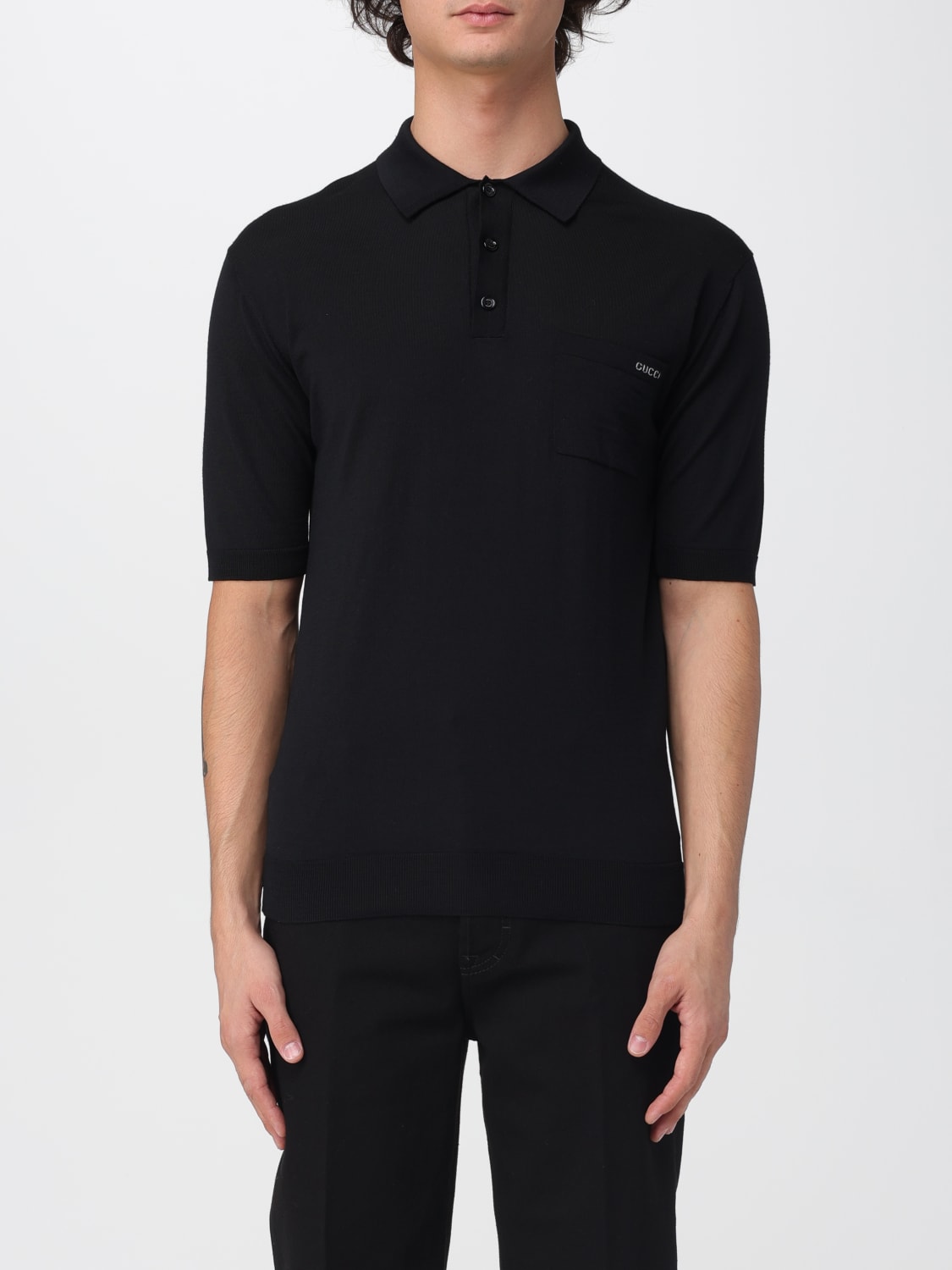 GUCCI POLO: Polo herren Gucci, Schwarz - Img 1