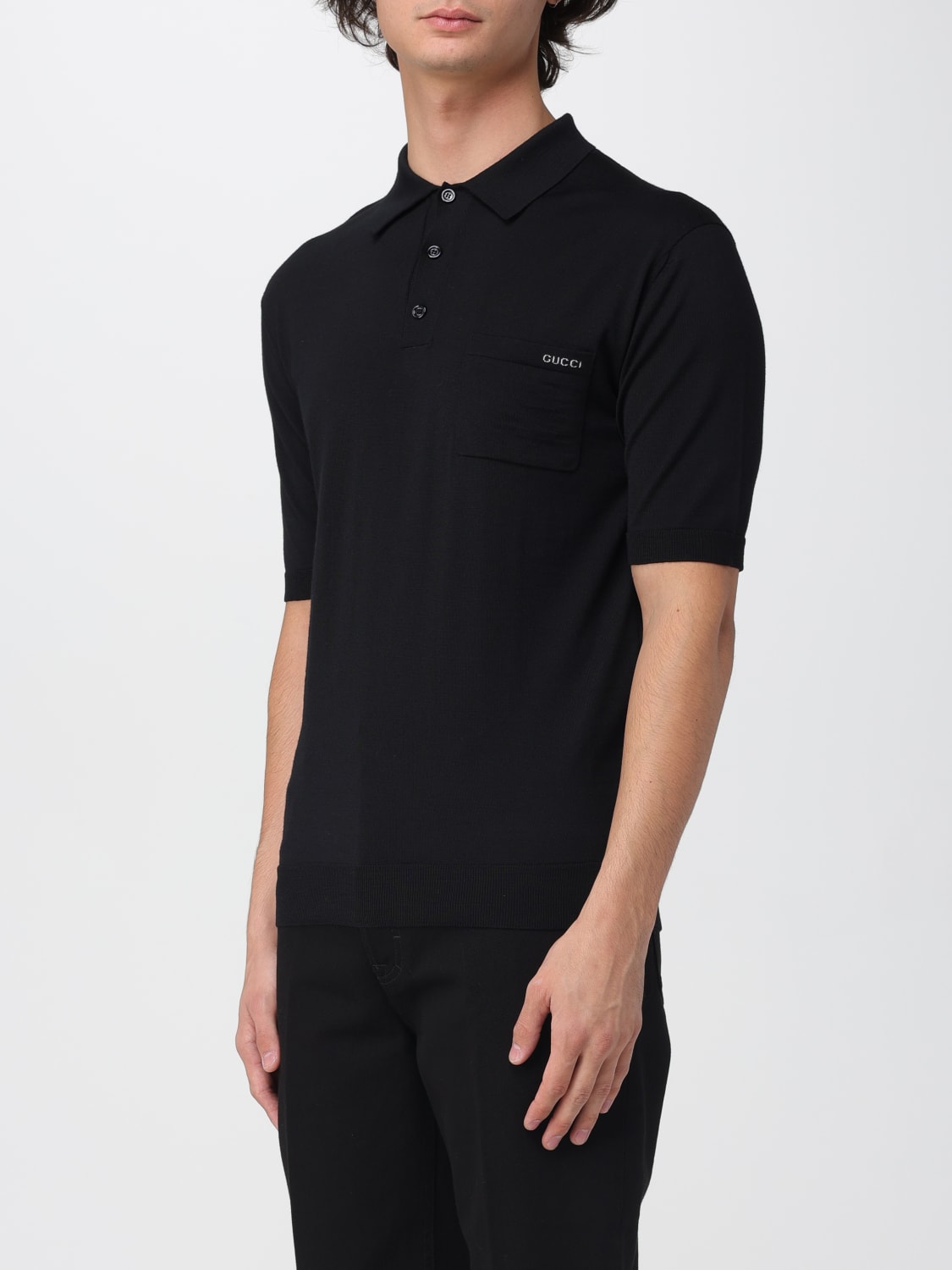 GUCCI POLO: Polo herren Gucci, Schwarz - Img 4