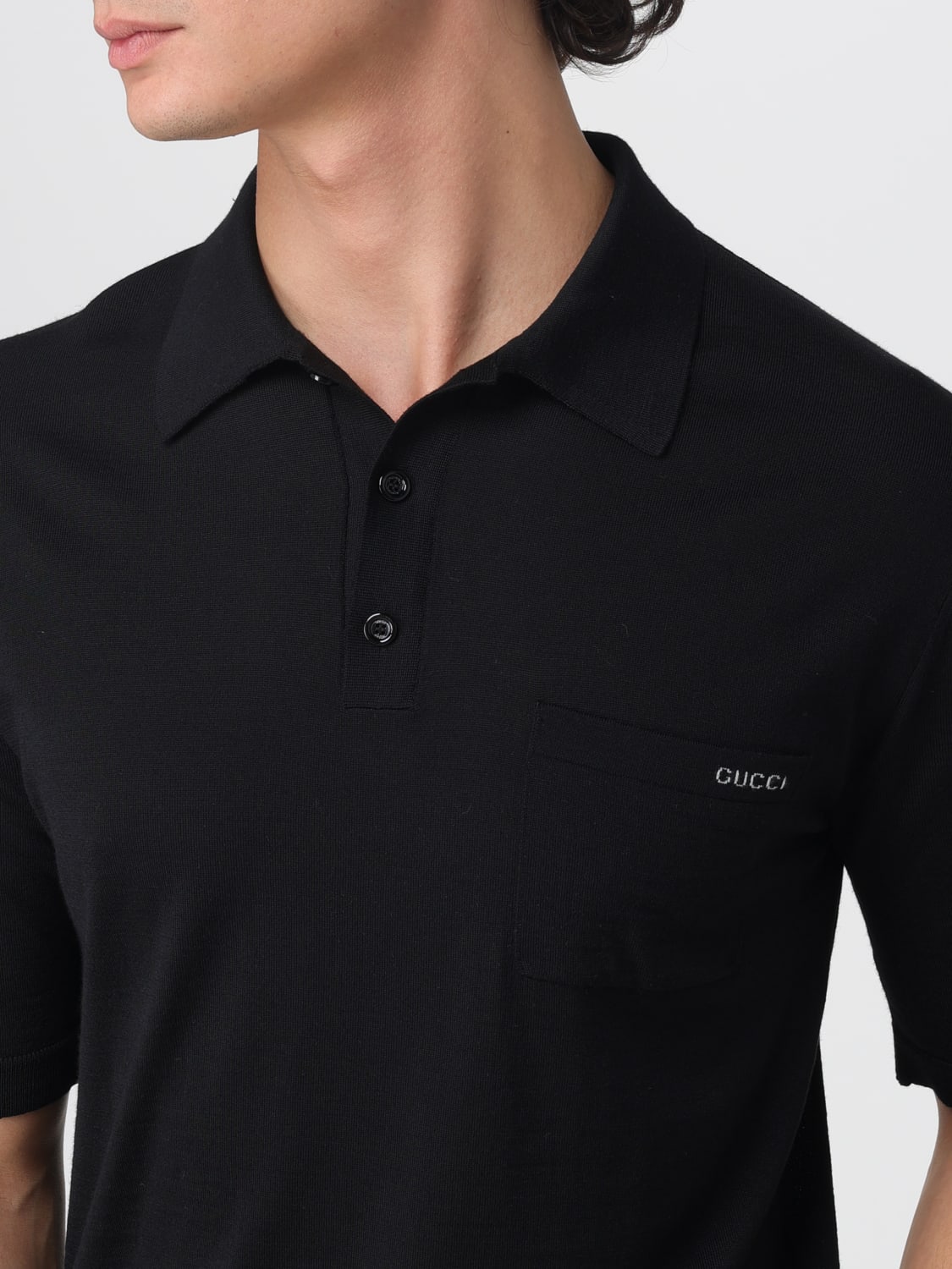 GUCCI POLO: Polo herren Gucci, Schwarz - Img 5