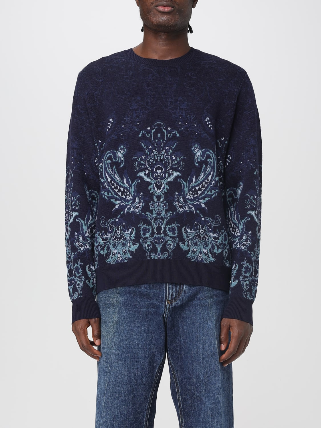 ETRO SWEATER: Cardigan men Etro, Navy - Img 1