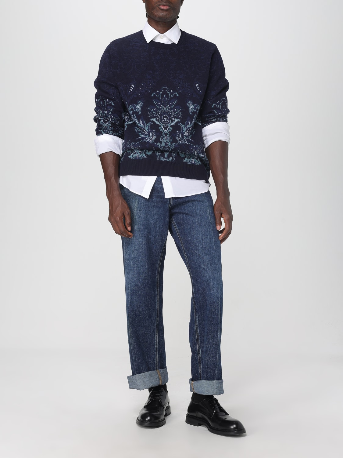 ETRO SWEATER: Cardigan men Etro, Navy - Img 2