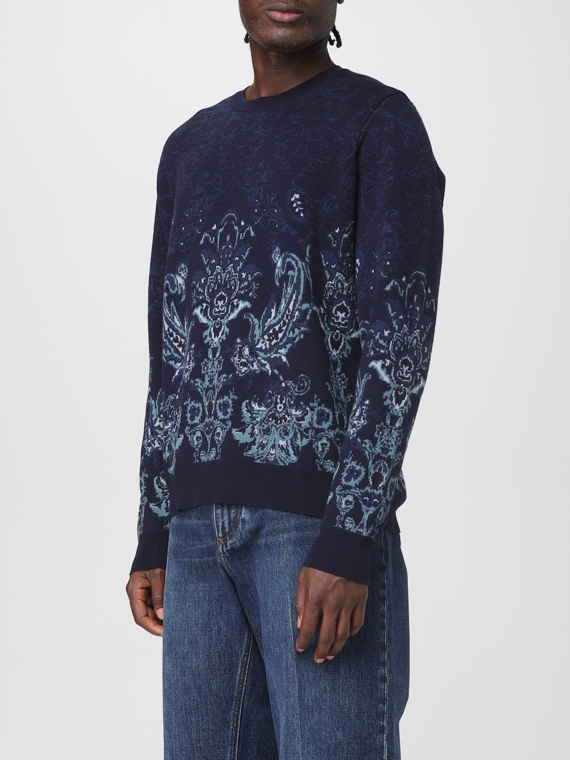 ETRO SWEATER: Cardigan men Etro, Navy - Img 4