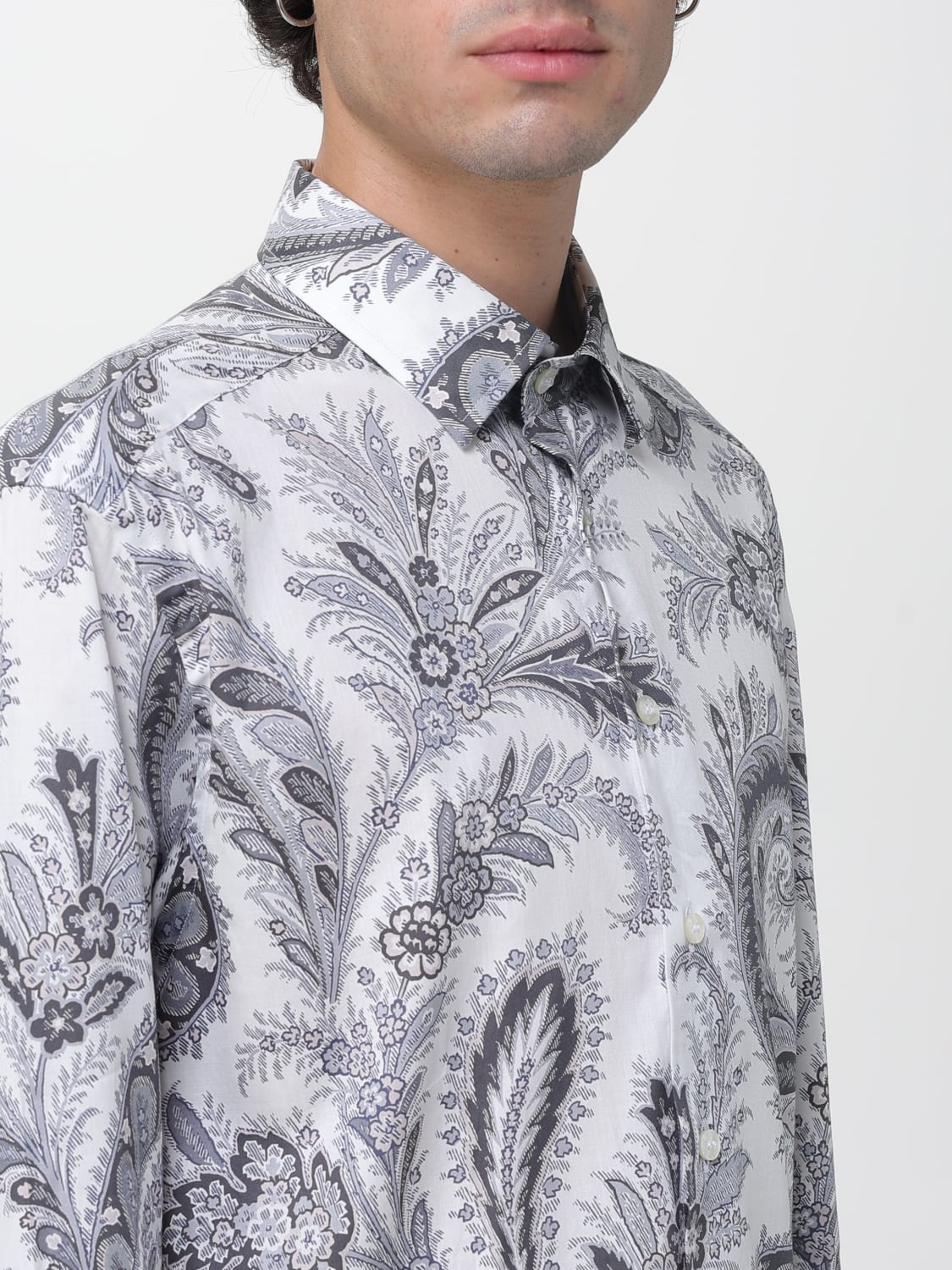 ETRO SHIRT: Shirt men Etro, Grey - Img 5