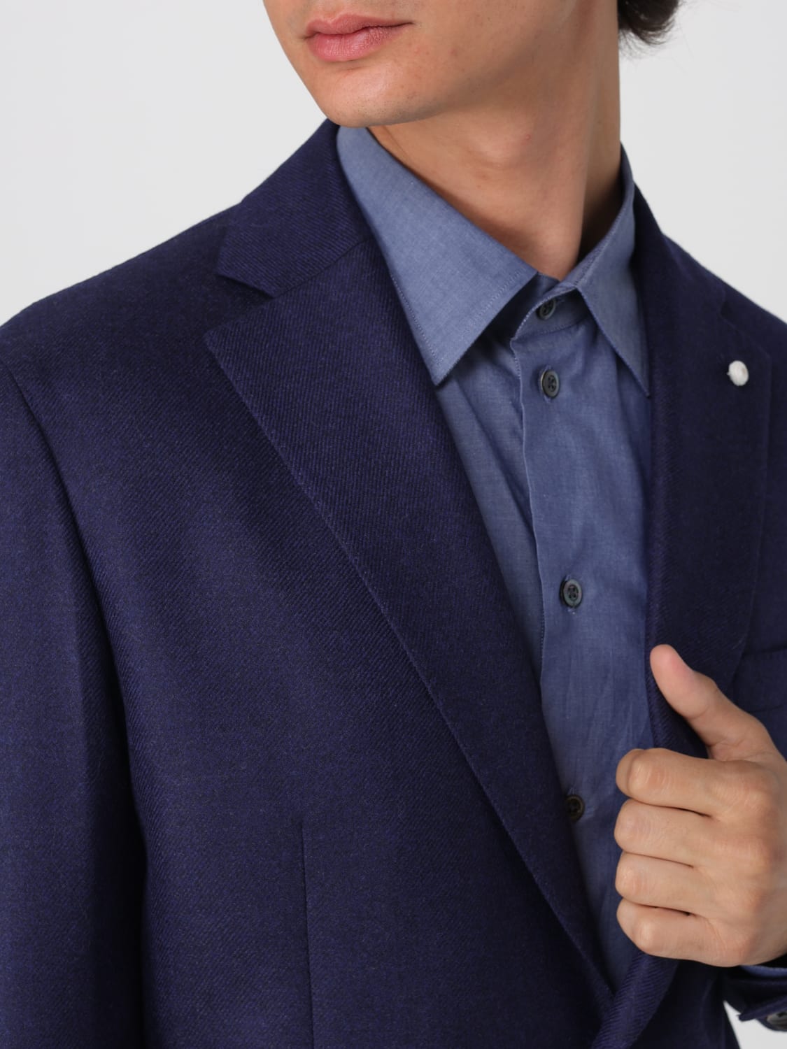 LUIGI BIANCHI JACKET: Blazer men Luigi Bianchi, Blue - Img 4