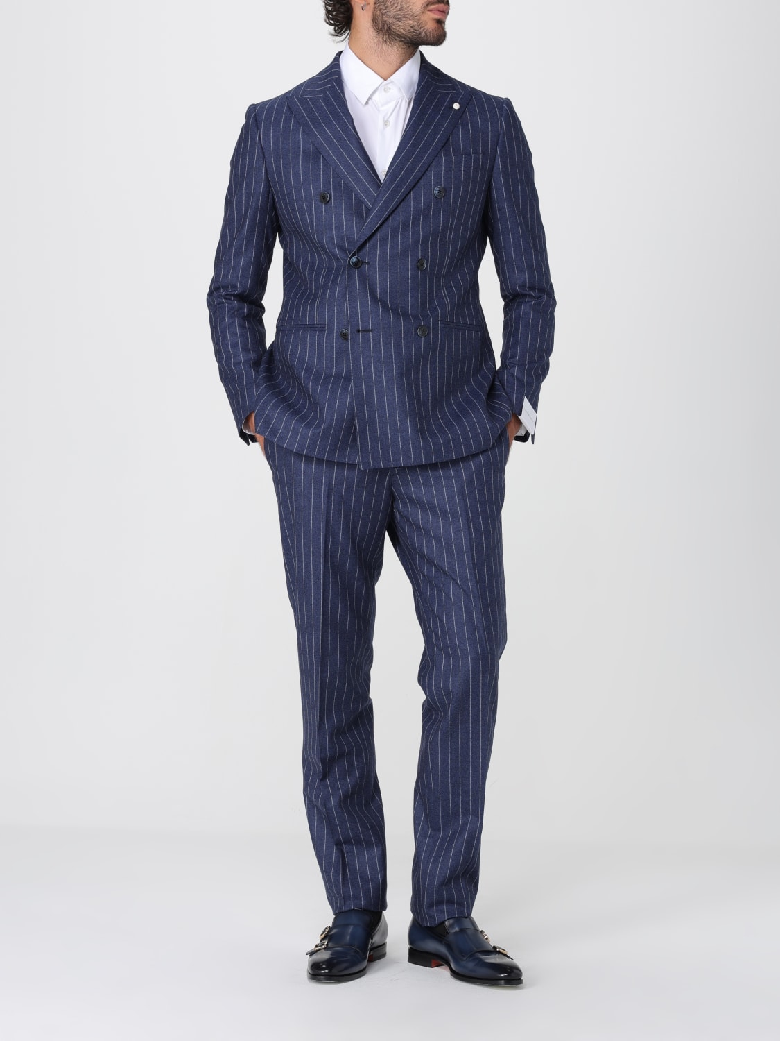 LUIGI BIANCHI ANZUG: Anzug herren Luigi Bianchi, Blau - Img 2