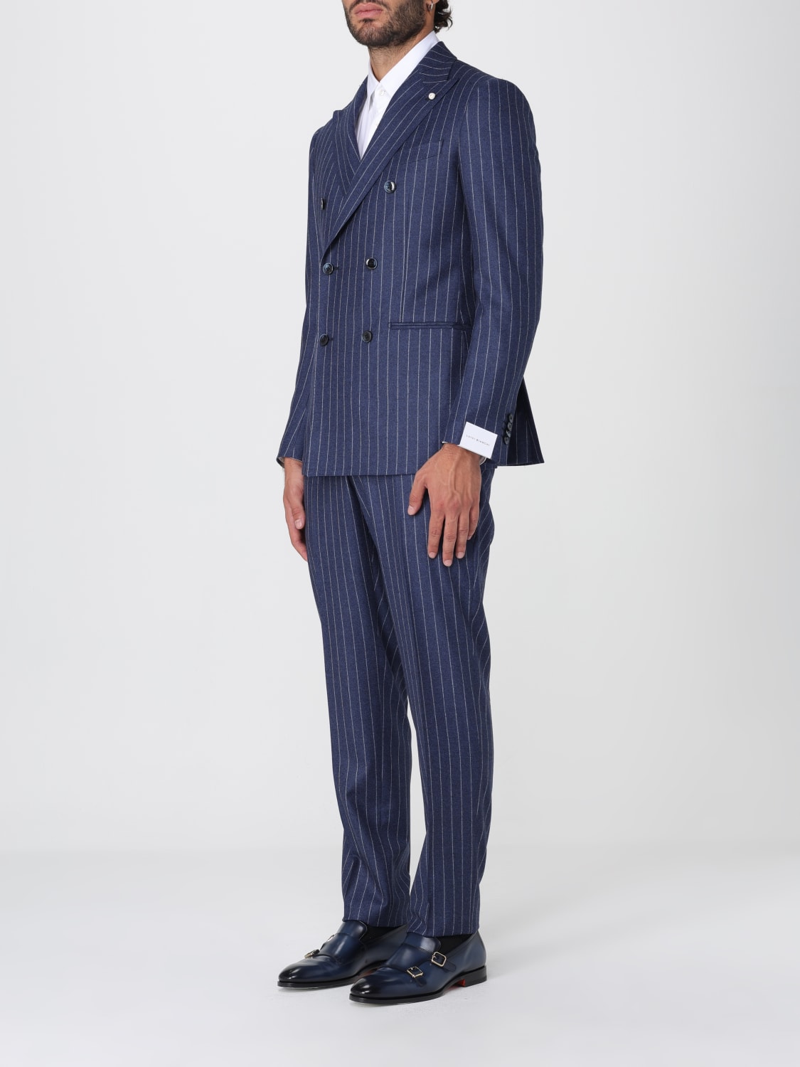 LUIGI BIANCHI ANZUG: Anzug herren Luigi Bianchi, Blau - Img 4