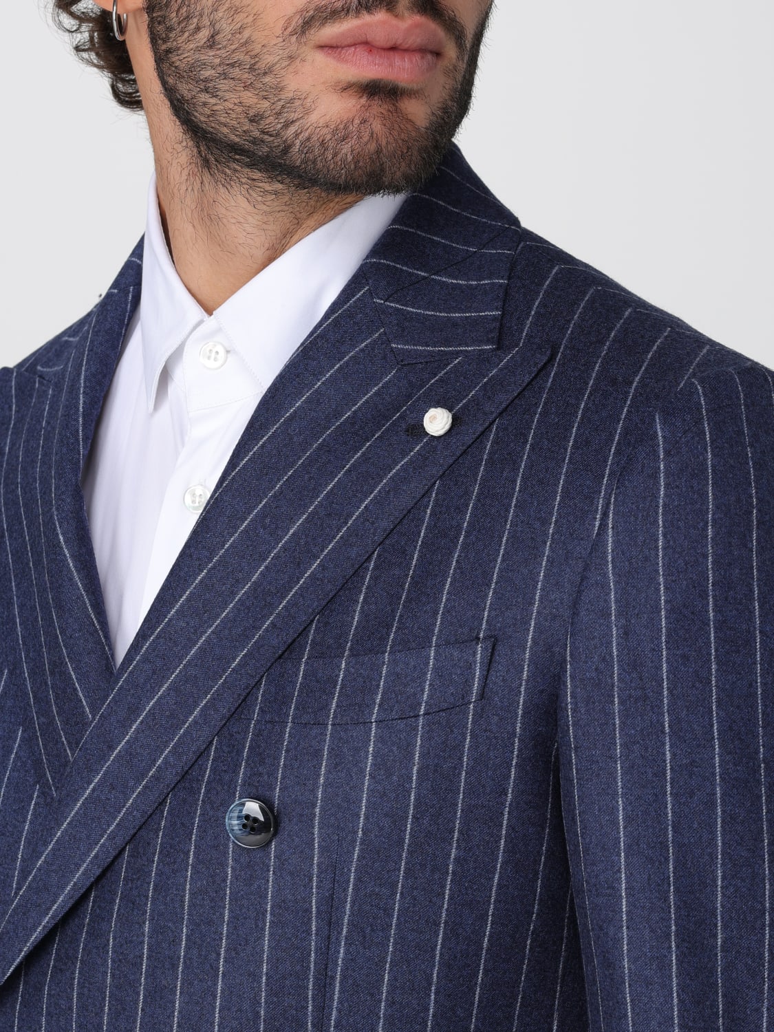 LUIGI BIANCHI ANZUG: Anzug herren Luigi Bianchi, Blau - Img 5