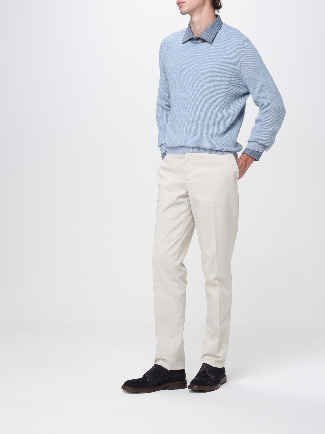 BRUNELLO CUCINELLI SWEATER: Sweater men Brunello Cucinelli, Blue - Img 2