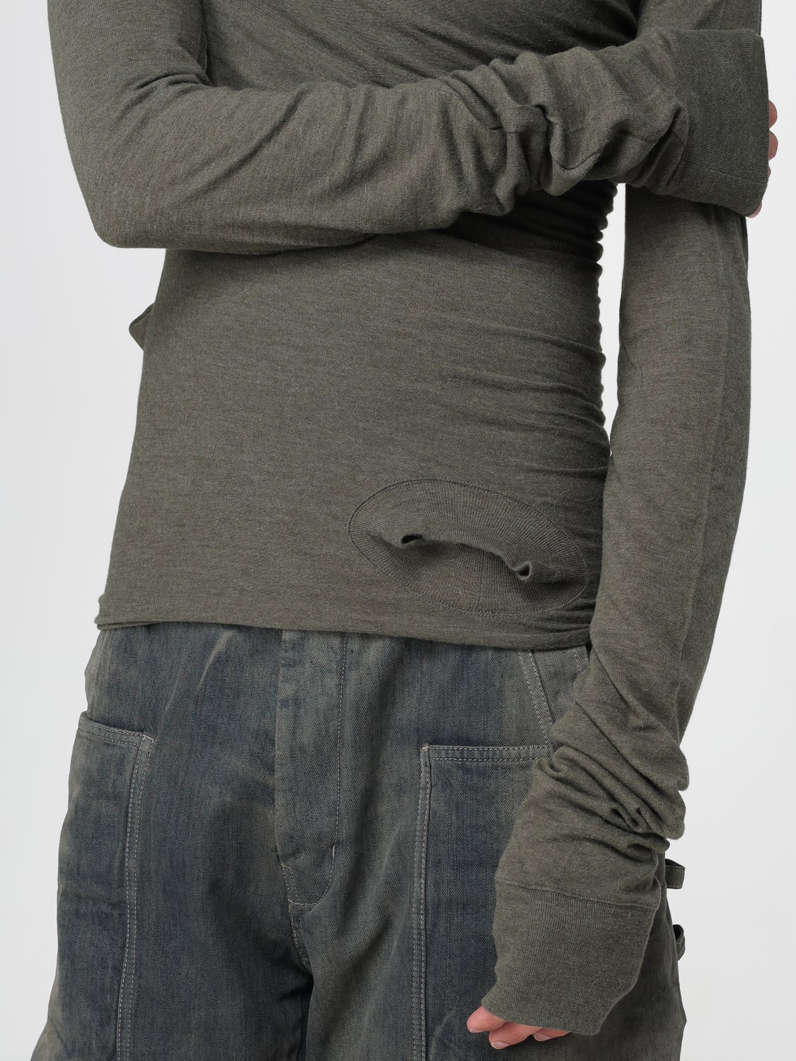 RICK OWENS SWEATER: T-shirt men Rick Owens, Green - Img 5